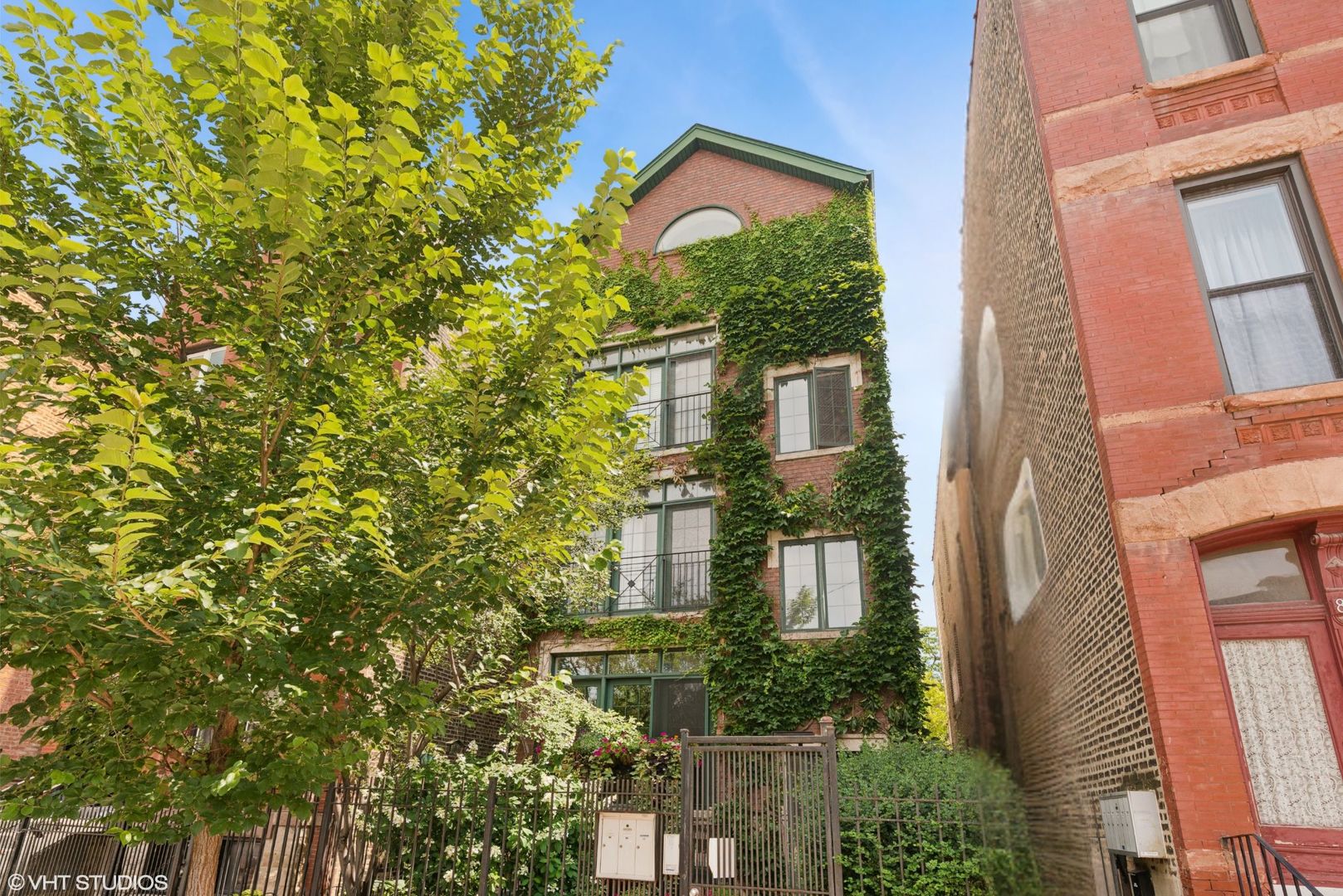 Location, location! This spacious 2BR, 2BTH condo features a wonderful open floor plan in Ukrainian Village, one of Chicago's culinary hotspots. The area boasts world-class restaurants, cafes, retail shopping, and nightlife, including Lao Peng You, Nettare, and Hoosier Mama Pie Company. It's also only a short distance from the heart of Wicker Park on Division Street, the Blue Line, and the expressway as well. This condo features a large open living room with a fireplace, an adjacent dining area, and an updated kitchen with resurfaced cabinetry, granite counters, stainless appliances, and a nicely sized peninsula with barstools. Enjoy a private back deck overlooking a beautifully landscaped backyard, in-unit laundry, a huge private storage room in the basement, and garage parking included in the price. The primary bedroom suite features stunning floor-to-ceiling windows and a large ensuite bathroom with a separate shower and deep soaking jacuzzi tub. All this in a vibrant A+ Chicago location!