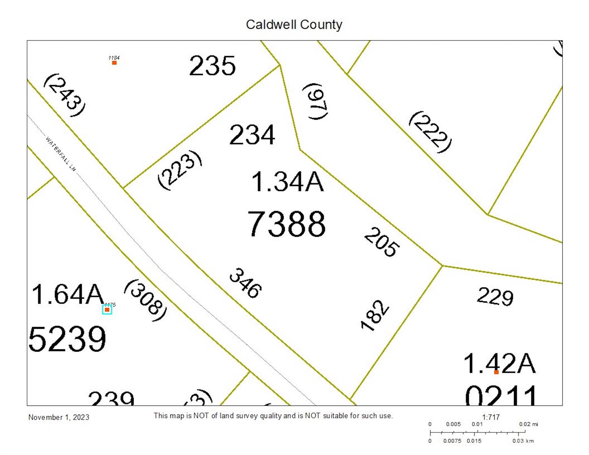 1.34 acres, Lot 234 Waterfall Lane Lot 234