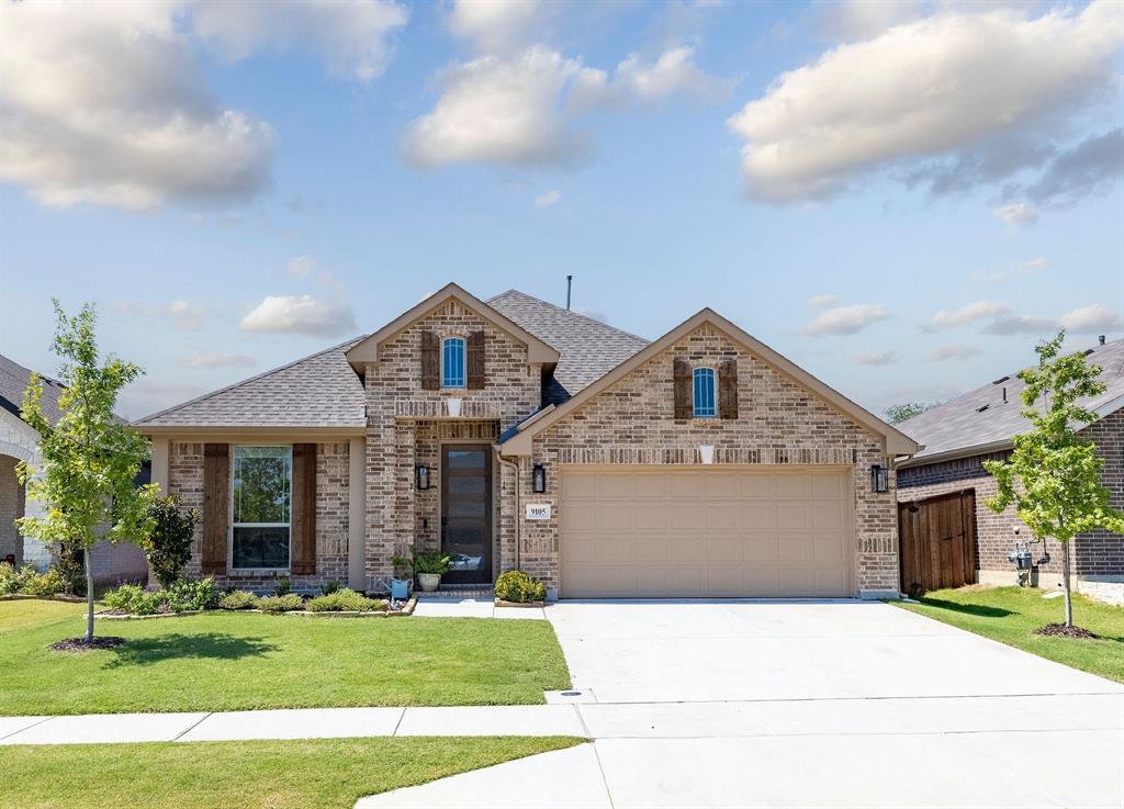 Welcome home to this inviting and impeccably maintained 4-bedroom, 3-bathroom home, designed for modern living and effortless entertaining. The moment you step inside, you'll be greeted by an abundance of natural light streaming through the expansive windows, highlighting the high ceilings and open-concept layout. The main level boasts beautiful tile flooring throughout the living, dining, and kitchen areas, with cozy carpeting in the three downstairs bedrooms. This floor plan provides flexible spaces for gatherings of all sizes. The heart of the home is the stunning kitchen, a chef's dream with gleaming granite countertops, a large center island with seating, and stainless steel appliances. You'll find ample counter and cabinet space, making meal preparation and storage a breeze. The primary suite is a true retreat, offering a tranquil sanctuary with a luxurious en-suite bathroom. The primary bedroom also includes a dedicated sitting area, perfect for unwinding with a good book. Indulge in further relaxation with a large garden tub, a separate shower, and dual sinks. Upstairs, a versatile gameroom serves as the second living area, perfect for movie nights, a dedicated kids' play area, or a great space to watch the big game. This level also includes a bedroom and a full bath, providing an ideal private space for guests or a family member. Step outside to discover your own private oasis. The covered back patio is perfect for enjoying a quiet morning coffee or hosting a lively BBQ. The very large backyard offers plenty of room for outdoor activities, whether it's for kids to play, dogs to run, or for adding a future pool. This home is a must-see for anyone looking for a clean, well-maintained property that feels like new. Conveniently located with easy access to major highways, shopping, and dining, this home offers the perfect blend of comfort and accessibility.