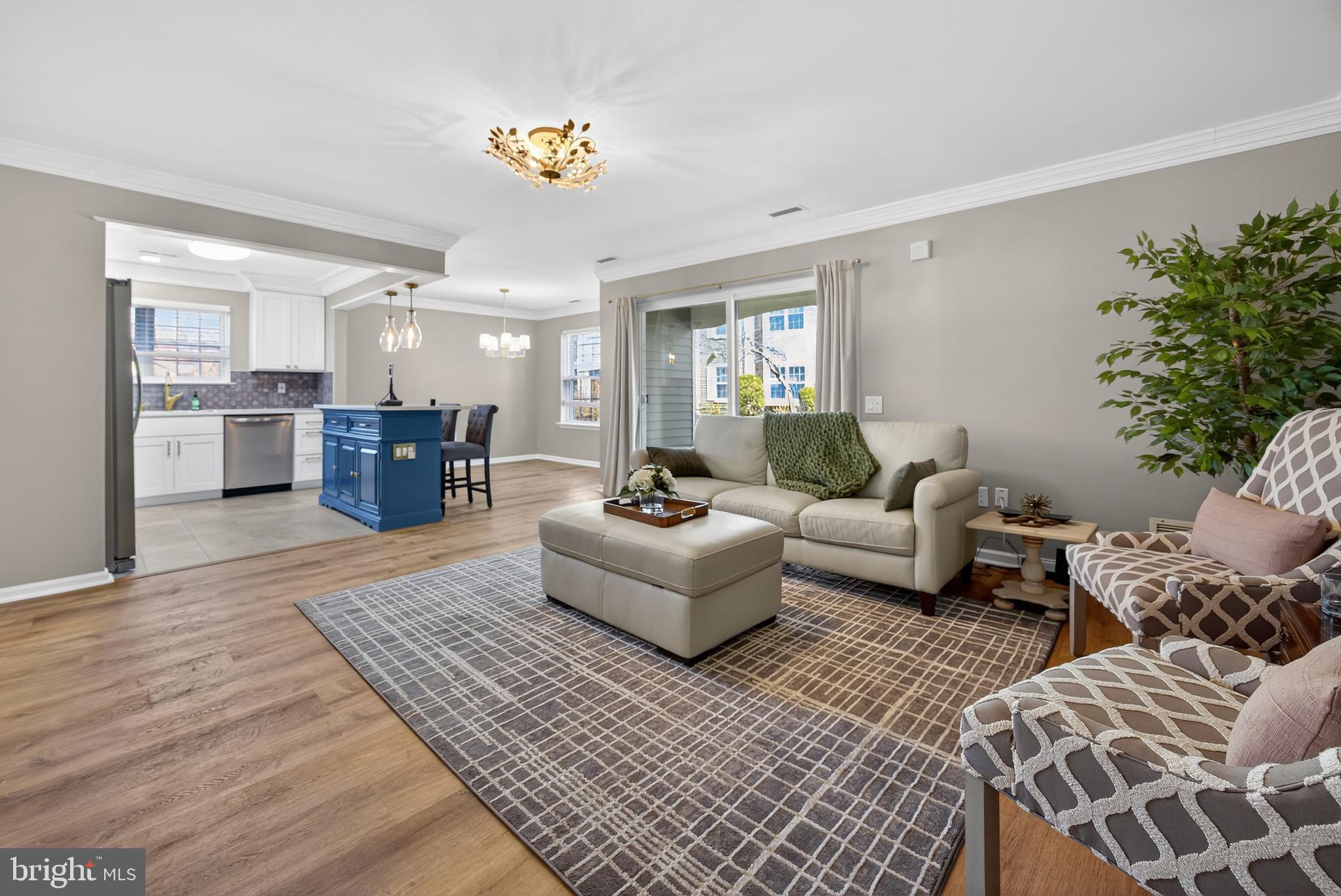 Bring your suitcases and move right in! Move-in ready 1st-floor corner unit with easy access in desirable Delaire Landing! This river view 2 bedroom, 2 full bathroom condo has been fully renovated and is flooded with natural light. Features new flooring and a brand new kitchen with island,  and all new appliances, additionally an open concept living/kitchen/dining area. The corner location provides 4 extra windows compared to interior units. Additional upgrades  custom designed built in one-of-a-kind walk-in closets! Also include all new windows throughout and a new sliding glass door (2026).