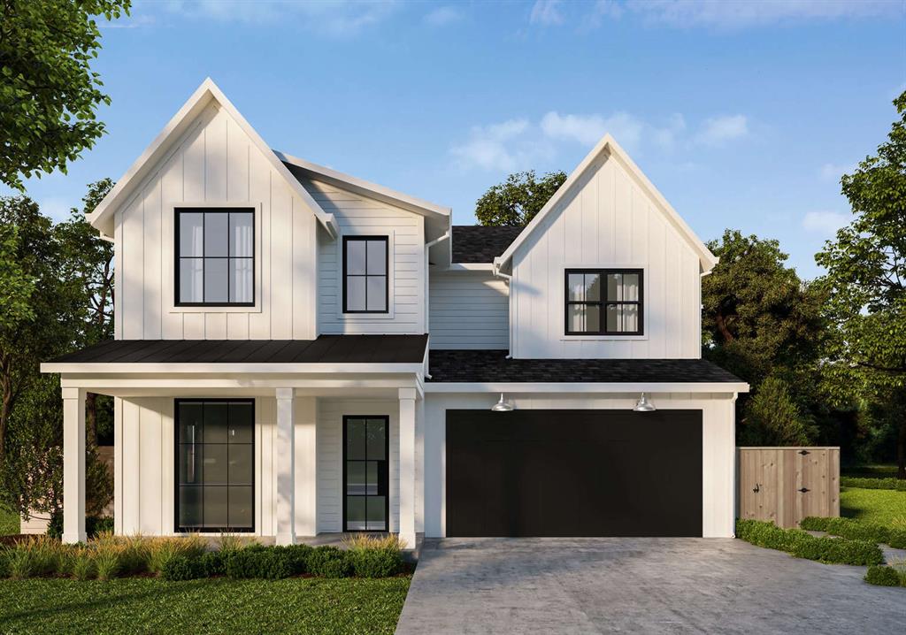 MLS# 21259194 - Built by Homebound - Nov 2026 completion! ~ Stunning new construction to be built in the highly desirable Preston Hollow neighborhood, designed for comfort and style, with thoughtful details throughout. Upon entry, an abundance of oversized Anderson windows bathes the home in natural light, and you're greeted by a versatile office (or bedroom) and a full bath. The open-concept main level features a spacious living room, dining room, and a pocket office. Enjoy cooking or entertaining in a chef-inspired kitchen, featuring top-of-the-line JennAir appliances, double-stacked, rift-sawn white oak cabinetry, Silestone quartz countertops, and a striking decorator vent hood. Ideal for preparing large meals, this kitchen features an oversized island, a large hidden pantry, and ample countertop space. Adjacent to the kitchen, the living area opens directly to the covered patio via double Anderson sliding doors, perfect for al fresco dining or evening stargazing. Upstairs, the primary suite with an extended retreat is complemented by two additional bedrooms and bathrooms. Thoughtfully curated finishes throughout include Delta plumbing fixtures, Visual Comfort lighting, and premium tile selections. Designed by prominent firm Elm Residential in a Modern Farmhouse style, this home features board and batten and lap siding, stainless steel roofing accents, as well as oversized single-hung windows and a partial glass front door.  Includes 1-2-6 builder warranty and 3-year complimentary home automation.