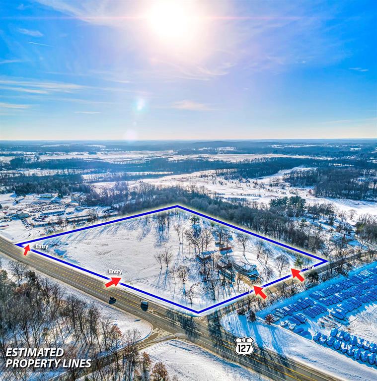8.47 acres in Summit Township, 730' of Frontage on Interstate 127! The perfect spot for Industrial, Restaurant, Distribution Center, Service Business, Medical Business. Ideal location for your Business with Traffic Count of approx. 60,000 cars daily! This property offers 4 entrances, 2 on 127 and 2 on S Meridian Rd. Just 10 minutes to Brooklyn or the City of Jackson. Fiber Available. Over 25 Lakes w/in 10-mile radius. One Well, Natural Gas & Community Water connected to Fire Hydrant. On-going improvements to property include: several thousand yards of fill dirt has been brought in and ground leveled, trees and several buildings removed. Township zoning will authorize either Industrial or Residential Development, contact Summit Township re-zoning. Current use is Residential.