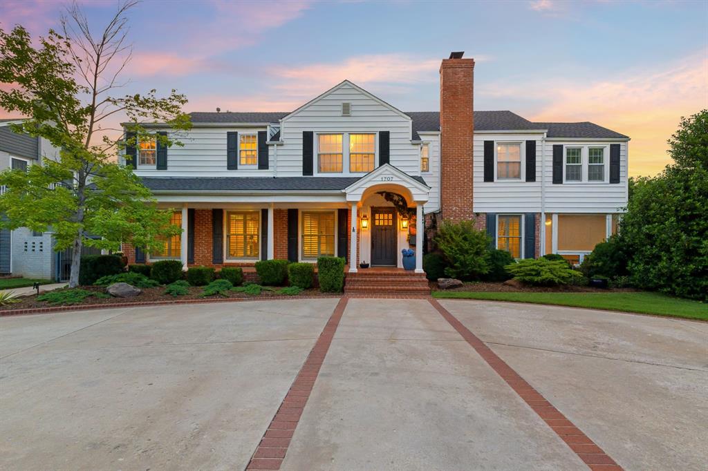 Lovely traditional Nichols Hills home on a charming street! Perfect location in the heart of downtown Nichols Hills. Close proximity to Oklahoma City Golf & Country Club, parks, dining, shops and all amenities offered in the area. Fabulous curb appeal and landscaping with a circle drive and many lovely details. Beautifully renovated kitchen with stainless steel appliances and a large island with countertops made of Brazilian Soapstone with striking Pyrite embedded. Plenty of natural light from updated windows with plantation shutters. Gorgeous hardwood floors lead you throughout the spacious living areas and formal dining room. Multiple living spaces with a wet bar, powder bath for guests and a sunroom add to entertaining appeal. The grand staircase leads you upstairs to all bedrooms and a study with built ins. The renovated spacious primary bedroom with en suite bath includes two closets, double vanities and a walk in shower. Two secondary bedrooms are connected by a jack and jill bath. The backyard is a peaceful retreat with a Pergola covering the stamped concrete patio with a built in grill. Through the side drive and gate leads to a two car detached garage in back and additional parking with a basketball goal. Detached garage boasts a 600 square foot apartment not included in main house footage. The fourth full bathroom and bedroom are found here and it has separate air conditioning and water. Downstairs includes a small kitchen space and full bathroom with shower and the upstairs could be used as a guest quarters or additional living space. Schedule a private tour to make this gorgeous Nichols Hills home your own!