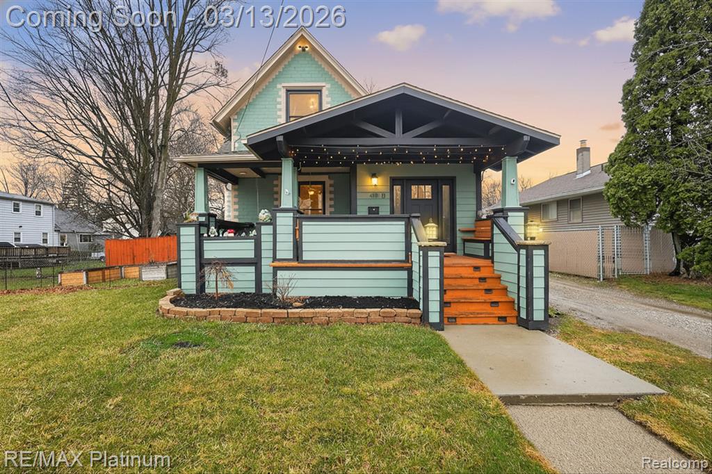 Welcome to 411 3rd St. in the heart of downtown Fenton! This charming bungalow offers the perfect blend of character, modern updates, and walkable living. Just steps from all of your favorite downtown restaurants, shops, and local hotspots, the location truly can’t be beat. Completely renovated in 2020, this home was thoughtfully updated from top to bottom including all mechanicals, plumbing, electrical, paint, furnace, A/C, roof, and windows—giving you peace of mind for years to come. Outside you’ll find a spacious 30x30 garage with an additional 17x30 bonus space, perfect for a workshop, hobby area, extra storage, or future finishing potential. A 6-foot privacy fence creates a great outdoor space for relaxing or entertaining. Inside, you’ll fall in love with the charming details and cozy bungalow feel that make this home such a standout in the quaint and vibrant town of Fenton. The dry basement offers excellent storage, adding even more functionality to the home. Whether you’re enjoying a quiet night in or strolling downtown for dinner, this home offers the best of small-town charm with modern convenience.