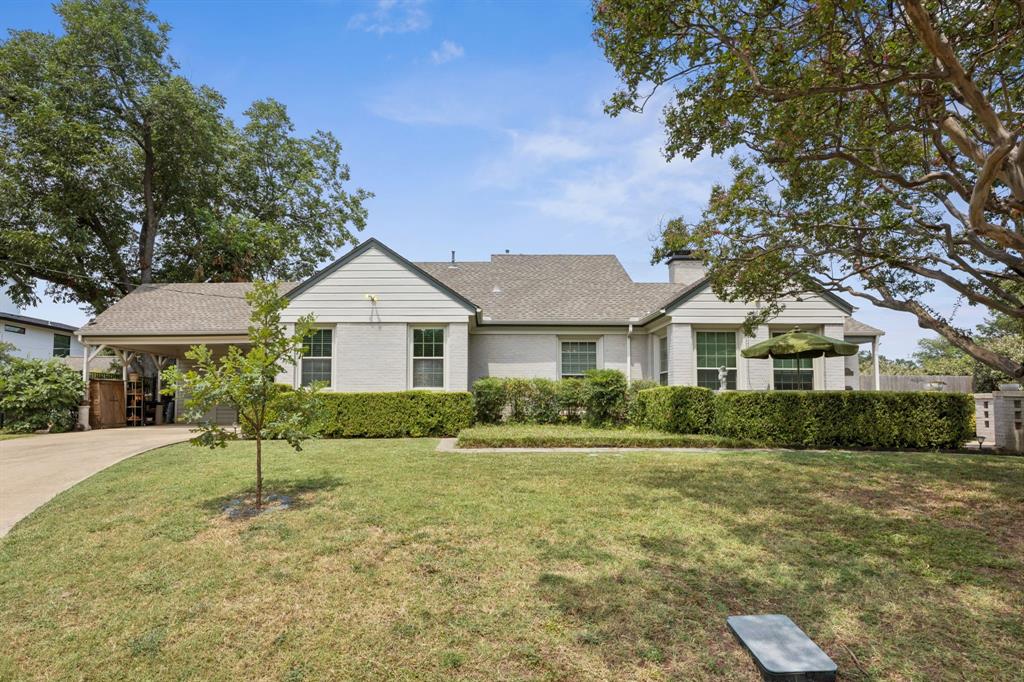 Charming home in the Peninsula area, is a block from the Bath House Cultural Center, Corinthian Sailing Club, and Paddle Dallas. Only a few steps away from White Rock Lake Park and Big Thicket offers all the the country enjoyment the big city has to offer.  Enjoy afternoon sunsets on the large front porch. The kitchen offers granite counters, ample updated cabinets, and stainless appliances in a sunny space that opens to the dining room. Updated white oak hardwood flooring adds warmth throughout the home. The primary bath has a separate glass shower and a  jetted tub to relax after a long ride or run around the Lake. The tree shaded yard offers 3 separate areas for gardening, entertaining or pets to play.  Triple pane Argon windows protect from sound and the Texas heat while letting in floor to ceiling views of the lushly landscaped yard. Split bed rooms with seperate entrances offer privacy for house guests. Working from home is stress free with a sun filled office with with its own entry. One of the few affordable homes left in one of the most popular neighborhoods this close White Rock Lake.