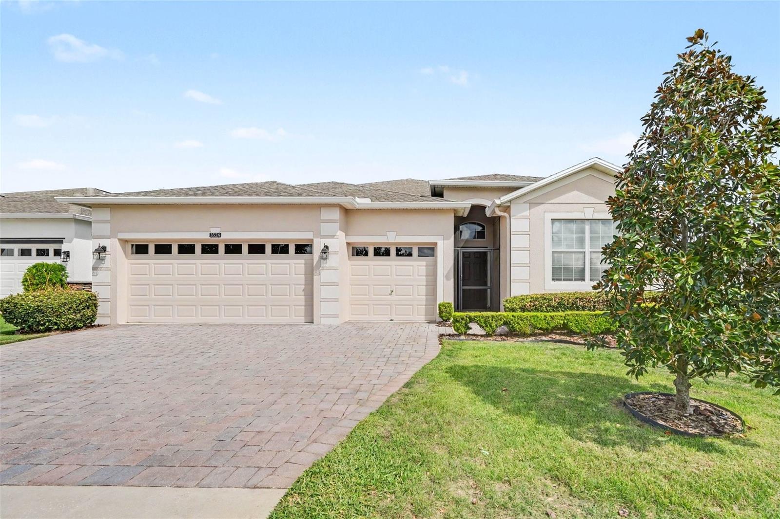 Welcome to 3524 Litchfield Ct. in Heritage Hills, a gated 55+ community in Clermont. Located on a spacious 1/4-acre corner lot, this popular Kennedy II model offers 4 bedrooms, 3 full baths, and a comfortable layout designed for both everyday living and entertaining.The kitchen is the heart of the home, featuring granite countertops, a center island with breakfast bar, breakfast nook, walk-in pantry, and abundant cabinet storage. The adjacent laundry room adds convenience, and the washer and dryer are included. The kitchen opens to the formal dining room and family room, creating an easy flow for gatherings and daily life.The primary suite offers a generous retreat with an oversized walk-in closet, large tiled walk-in shower, garden tub, dual-sink vanity, and linen closet. Three additional bedrooms and two full baths provide flexibility for guests, an office, hobbies, or other needs. Tile flooring runs throughout the home.Several recent improvements add to the home’s appeal, including a NEW ROOF in 2024, NEW screens and NEW door on the extended screened lanai, a NEW front entry screen door, exterior paint completed in 2025, freshly painted interior, and tile floors that have been cleaned and sealed.The extended screened lanai provides a comfortable spot to enjoy the Florida outdoors, whether you’re starting the morning with coffee or relaxing at the end of the day. The corner-lot setting also provides plenty of space around the home.Heritage Hills offers an active 55+ lifestyle with amenities including a heated pool and spa, tennis, pickleball, basketball, bocce ball, shuffleboard, fitness center, clubhouse, ballroom, billiards room, card room, arts and crafts room, and a variety of clubs and activities. Residents can also enjoy the community’s approximately 5-mile walking trail. The HOA includes yard maintenance, Spectrum cable, and high-speed internet, and the community has a scheduled exterior painting program.With its spacious floor plan, large corner lot, recent updates, and access to the many amenities of Heritage Hills, 3524 Litchfield Ct. offers a wonderful opportunity to enjoy the Clermont lifestyle. Schedule your private showing and come see it for yourself!