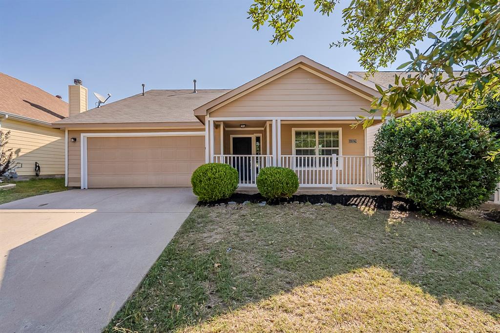 Well-maintained 4-bedroom, 2-bath home located in the Chapel Hill community within Eagle MT-Saginaw ISD. This single-story layout offers a spacious living area with vaulted ceilings and a cozy fireplace, creating an inviting central gathering space. The kitchen includes ample cabinetry, pantry storage, and a functional layout that connects to the dining area. The primary suite is privately situated and features a double vanity and walk-in closet. Additional highlights include updated luxury vinyl plank flooring, a covered back patio, fenced backyard, and a two-car garage. Conveniently located near major roadways, parks, and local amenities.