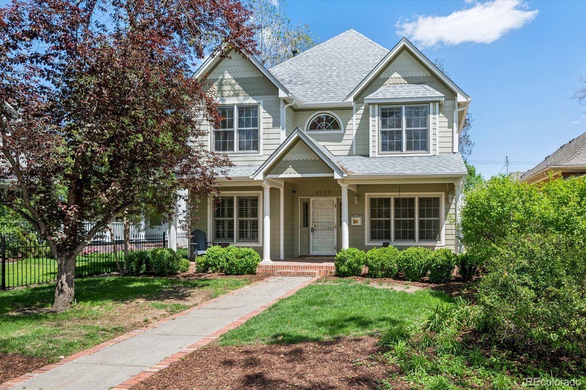 Located just moments from Observatory Park, this traditional two-story home offers a functional layout, generous living spaces, and timeless design in one of Denver’s most desirable neighborhoods. Freshly painted interiors, refinished hardwood floors, and abundant natural light create a bright, move-in ready atmosphere across more than 4,200 square feet.The open main level is designed for both everyday living and entertaining, featuring a spacious family room with custom built-ins and a gas fireplace, living and dining room, and a dedicated main-floor office with French doors. The kitchen offers extensive cabinetry and storage, a gas range, double ovens, and seamless flow into the living and dining areas.Upstairs, the highly sought-after four-bedroom layout includes a spacious primary suite with custom built-ins and a five-piece bath. Two secondary bedrooms share a Jack-and-Jill bath, while the fourth bedroom features its own ensuite bath, offering flexibility for guests or growing households.The finished basement expands the home’s versatility with an additional bedroom, built-ins, fireplace, large recreation space, and bonus room ideal for a gym, hobby room, or additional office.Outdoor living includes a welcoming covered front porch, mature landscaping, fenced yard, and private patio framed by established trees. Additional highlights include a three-car garage, five bathrooms, and an ideal Observatory Park location near neighborhood parks, DU, dining, and everyday conveniences.
