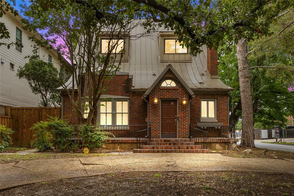 Step into a one-of-a-kind architectural gem filled with character, warmth, & endless potential. Surrounded by mature trees & tucked behind an inviting front elevation, this distinctive home offers dramatic spaces rarely found in today's market, including soaring vaulted ceilings, multiple fireplaces, expansive living areas, & an incredible third-floor primary retreat that feels like a private loft escape. Home's unique design blends timeless charm with a cozy storybook feel, while oversized windows & abundant natural light create an inviting atmosphere throughout. Spacious living & entertaining areas flow beautifully from room to room, offering flexibility for gatherings, relaxing evenings, or creative redesign opportunities.Backyard patio provides a peaceful setting ideal for entertaining or enjoying quiet mornings beneath the trees. Kitchen features generous cabinetry, commercial-style appliances, & ample space to create a truly spectacular chef's kitchen. Multiple bedrooms & flexible-use spaces allow room for guests, home offices, hobbies, or multi-generational living.Located in the desirable Oak Lawn-Turtle Creek area, this property offers convenient access to the DNT, Downtown Dallas, Uptown, shopping, dining, & entertainment. Enjoy being within walking distance to Bob's Steak & Chop House while still enjoying the charm of a quiet, tree-lined street. A circular drive enhances both curb appeal & functionality. While the property offers incredible charm and architectural appeal, buyers should expect cosmetic updates & renovations that would further elevate the home & maximize its full potential. This is a rare opportunity to personalize a truly memorable property in one of Dallas' most sought-after neighborhoods.Some listing photos have been virtually staged to help illustrate the home's potential & functionality.  Seller DOES NOT ACCEPT BLIND OFFERS, escalation clauses, LOI, or assignments (which means ALL INVESTORS MUST VIEW THE PROPERTY WITH