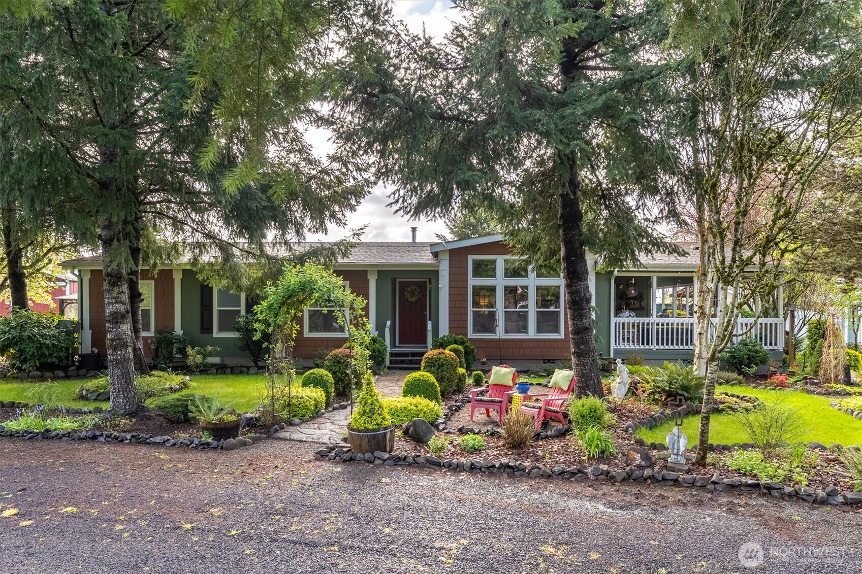 THERE ARE NO OTHER HOMES LIKE THIS ONE, THIS ONE IS A MUST SEE!  Years of love and care have been given to turn this home into the outdoor oasis setting that it is now.  The grounds of this home are like a private park with a gazebo, Koi pond, firepit, decks, patios, covered hot tub and so much more.  Oh Yeah! it's also a HORSE PROPERTY - 5 acre farm already set up with a 36x36x15 ft tall to the rafters & beyond barn, horse matting, chicken coop, outdoor arena, field fencing, cross fenced plus 16x17 new Tuff Shed.  Chicken coop is housed in the barn with chicken yard off of the barn. This beautiful home has it all - 4 bedrooms, New updated Kitchen with all new cabinets and granite counters including stainless appliances and a coffee station. A family room,  great room, formal dining and formal living rooms round out the open floor plan.  Quadro wood stove to keep you cozy. Full master bath with soaking tub and double sinks. Detached 3 car garage is wired with 220.  Covered RV Parking12x30x12high with power. 40x8 metal container with metal door and window. New 90%efficiency Trane Furnace & Heat pump, New septic floats and pump, fully fenced perimeter, garden area and orchard with fenced fields, fully enclosed gardens & orchard. Satelite-fibre optics through Toledo Tel. Well is 60 ft deep needing no softner or filtration equip needed.
