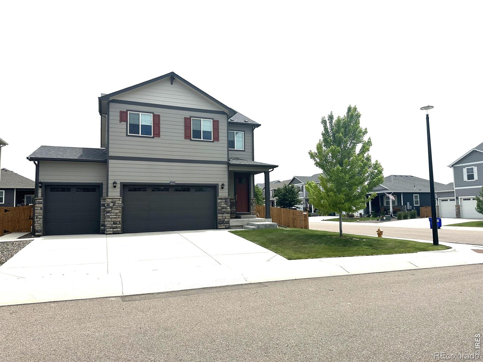 Situated on a large corner lot in a prime Mead location. Enjoy Front Range mountain views. Beautifully landscaped fully fenced yard, and a custom concrete patio just off the kitchen-ideal for relaxing and entertaining. This exceptional location places you just 2 miles from I-25. You are also just 10 minutes from UCHealth, near highly rated schools and close to the up-and-coming downtown Mead area. This home delivers views, space, and an unbeatable central location. Inside, the home is bright and welcoming, filled with natural light and designed for both comfort and function. The open kitchen features modern stainless steel appliances, a large pantry, and a granite island perfect for gathering. The spacious primary suite includes a private bath and a walk-in closet with windows. Additional highlights include central air, a tankless water heater, and an oversized 3-car garage with abundant overhead storage and garage shelving. A large neighborhood park is just a short walk away, and the home offers plenty of space to enjoy both indoors and out-making it a property you won't want to miss.
