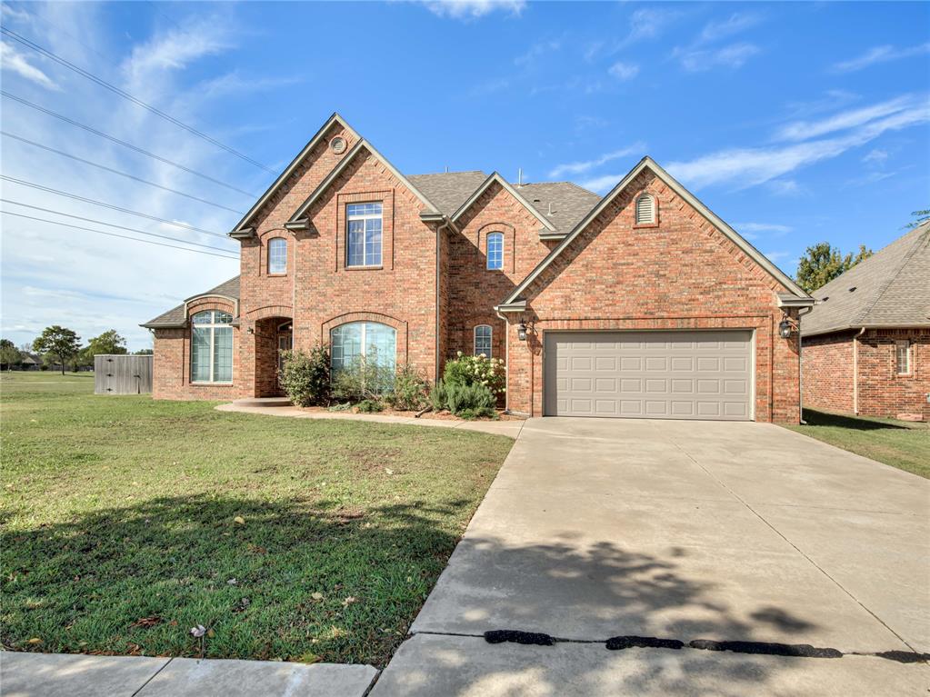 Welcome home to Carrington Place in Norman! This move-in-ready 3 bed, 2.5 bath home with a STUDY sits in one of Norman’s most sought-after neighborhoods, with a direct and clear view of the park and greenbelt directly to your south because the park is your neighbor on that side!  The first floor has lovely hardwood floors throughout. You’ll find a large living area with built-in surround sound, a study, and a huge open feel kitchen with granite countertops, stainless-steel appliances, a pantry, and views of the backyard through the large windows. Upstairs, wood flooring continues up the staircase and into all three bedrooms, including the large primary suite with a walk-in closet, room for a seating area and/or desk, tall ceiling, and soaking tub in the primary bathroom.  AND, there's a hidden door to attic space storage in the primary closet!Added upgrades that bring both beauty and peace of mind include an in-ground storm shelter in the extra wide and long garage - you could fit two cars, an ATV, AND a work bench all at once comfortably in this garage!  The backyard has also been fully transformed: it’s been regraded and seeded with low-grow native ground cover, the garden beds hold native plants and flowers, and natural rock outcroppings and a new paved walkway tie it all together. Add the spacious covered patio with those views of the greenbelt, and you've got a perfect area to enjoy good food and conversation with friends!  Need a bit more room in the backyard to work on something?  You've got an extra concrete pad to the south, and the gate on that side of the home is extra wide!Carrington Place amenities include two swimming pools, two playgrounds with green spaces and walking paths, basketball courts, soccer fields, and a dog park.  PLUS, Ruby Grant Park and scenic paths are in walking distance!  You'll want to schedule to see this home in person soon!