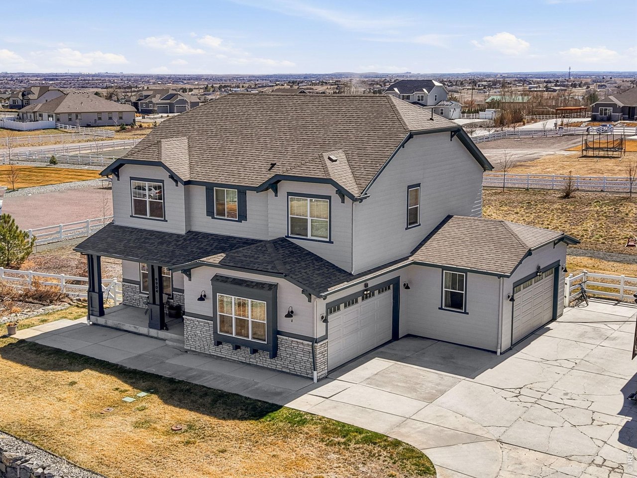 Welcome to this beautifully appointed two-story residence in the desirable Promontory Subdivision, ideally situated near Todd Creek Golf Club. Set on a level one-acre lot, this spacious property offers the perfect blend of comfort, functionality, and outdoor privacy.Inside, an inviting open-concept floor plan is designed to maximize natural light and create a warm, welcoming atmosphere throughout the main living spaces. The well-appointed kitchen features granite countertops, stainless steel appliances, upgraded cabinetry, and a convenient walk-in pantry. The kitchen flows seamlessly into the vaulted family room, where a gas fireplace provides a cozy focal point for relaxing evenings and everyday gatherings.Step outside to enjoy an expansive covered back patio overlooking beautifully landscaped grounds. The generous one-acre lot provides plenty of space to entertain, unwind, or enjoy the outdoors in privacy. Four exterior spigots-conveniently located at each corner of the property-make maintaining the expansive yard simple and efficient.With its thoughtful layout, quality finishes, generous lot, and convenient location, this home offers an exceptional opportunity to enjoy comfortable living with plenty of room to spread out. Schedule your private tour today and experience all this property has to offer.