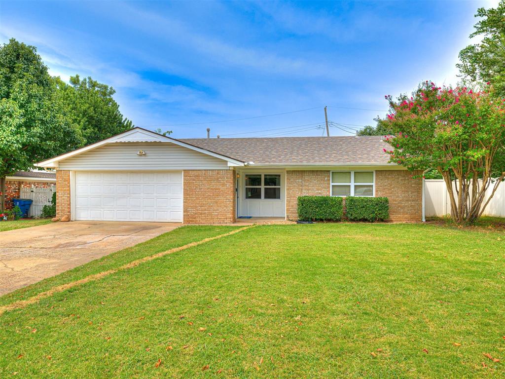 This beautifully updated 3 bed, 2bath home offers style comfort, and recent upgrades throughout. In July 2025, the kitchen was upgraded with new quartz countertops, a stainless steel sink, brand new disposal, and a new vent hood, while all three bedrooms received new carpet and the kitchen, dining, and living rooms were freshly painted. The home's woodwork and cabinetry has been polished to a beautiful finish. The recent exterior improvements include surface and French drains added to the front and back yards with improved guttering/downspouts. A Class IV impact resistant roof was installed in 2020 for added durability. Enjoy a spacious backyard with a 12' X 10' storage shed, plus the convenience of a 2 car garage. Located within walking distance to Orvis Risner Elementary and close to the walking and biking trails, a dog park, and a newer splash pad, this home is ideal for fun activities. Conveniently situated between I-35, Kilpatrick Turnpike, and Broadway Extension just one mile to the west, commuting and travel are a breeze. Plus the refrigerator stays, adding extra convenience.