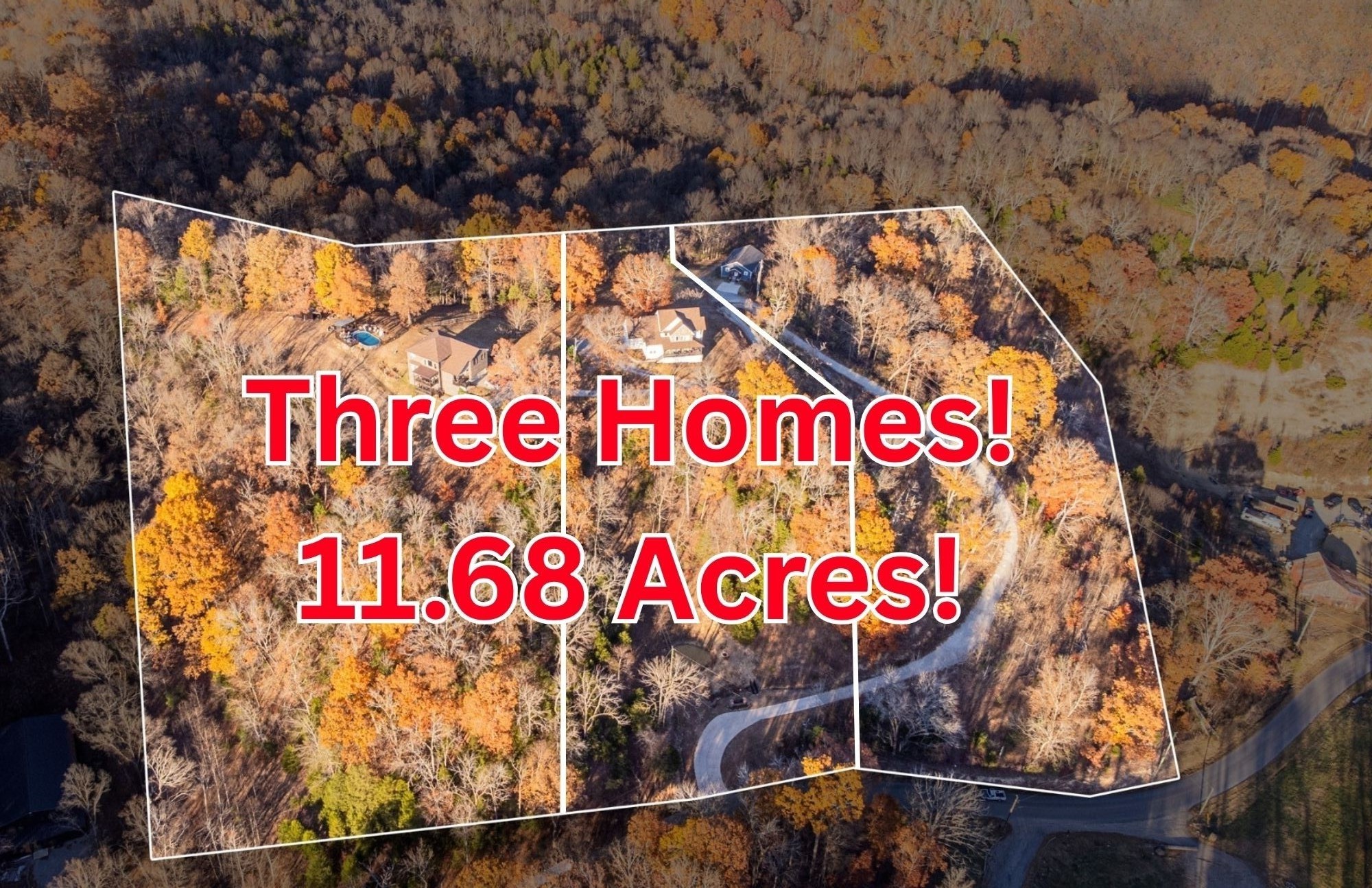 Seclusion, Privacy, Amazing Views! Rare opportunity to OWN 3 HOMES, offered together at one incredible price atop the scenic Hidden Ridge private subdivision in Goodlettsville, TN. This unique property offers breathtaking Gatlinburg-style views from every window and incredible versatility as either a high-performing investment portfolio or a private multi-family homestead.Two of the homes are currently operating as successful Airbnb properties, generating over $140,000 annually for the past three years, with the potential for $250,000+ in short-term rental income across all 3 properties. The third home provides additional flexibility for expanded rental opportunities, owner occupancy, or extended family living, with an apartment in the basement. All furnishings in the 2 Airbnb's WILL REMAIN! Airbnb listings will transfer at closing, allowing IMMEDIATE INCOME!Nestled in a peaceful hilltop setting, yet conveniently located to Nashville, this property offers the perfect blend of privacy, income potential, and stunning mountain-like scenery. Ideal for investors, multi-generational living, or families looking to create a private compound. All 3 homes are newer and built to last with all the upgrades! Buy all three homes together and unlock the full potential of this exceptional property.Airbnb/VRBO statements can be provided upon requests to prove income. Owner lives in 329C. Please request a showing before going to the home, as Airbnb guest are frequently there and we do not want to bother them. Pond with bridge and Hidden Ridge sign is at the bottom of the hill/driveway. Pictures have details of each home. Keep scrolling through pics to learn more! Links to both Airbnb's are attached in media below.