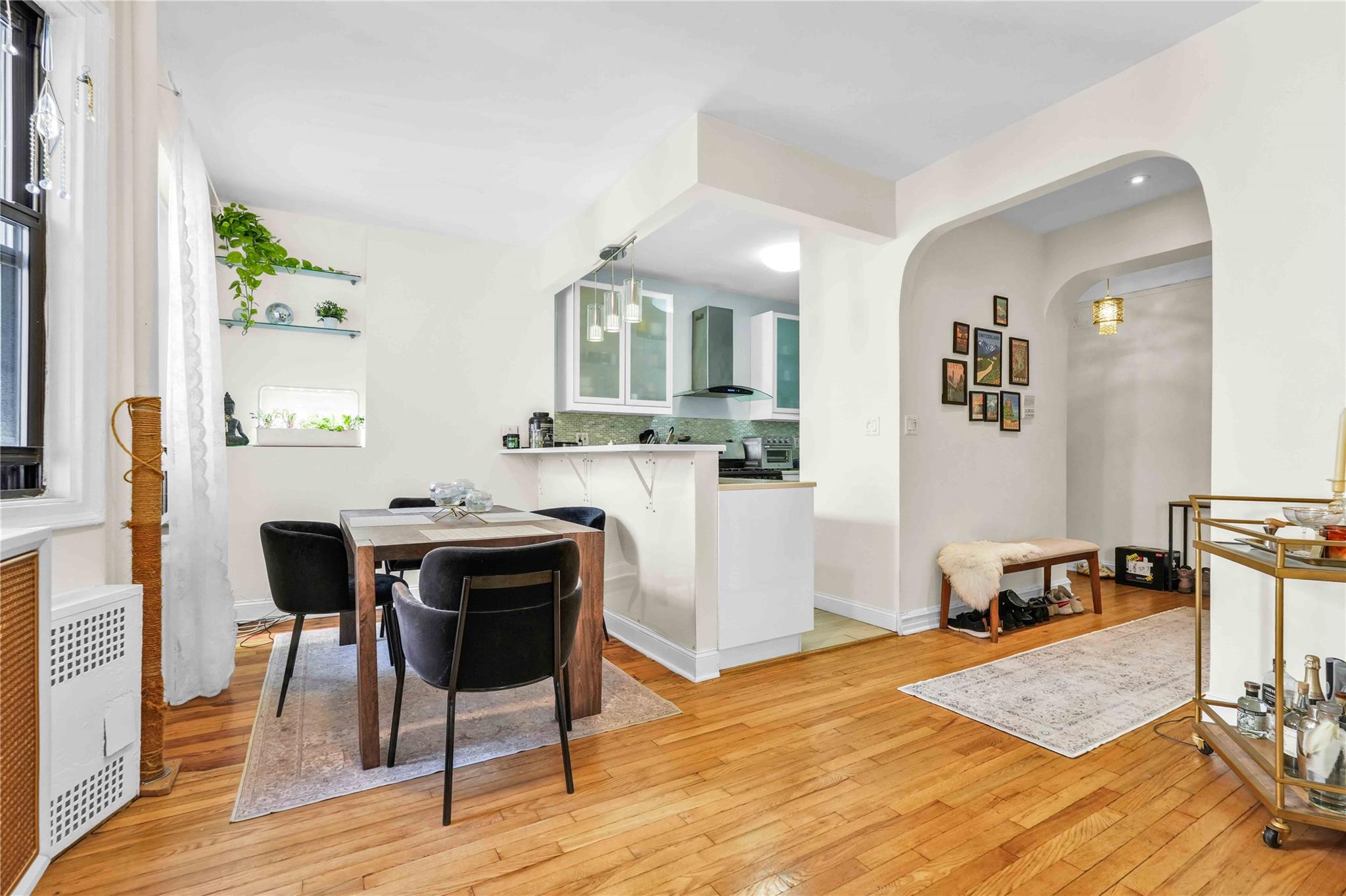 Tired of smaller square footage new developments but still searching for a modern living space?

Welcome home to The Madison, Unit 4C  – an expansive 1,050 SF , sun-soaked one-bedroom cooperative that pairs 1930s pre-war character with thoughtful contemporary upgrades, all in the very heart of Sunnyside just down the street from Greenpoint Avenue. 

Step through a gracious entry foyer with 3 large closets into a true great-room layout spanning roughly 1,050 square feet. A north and west dual exposure invites sun while the original hardwood floors, high ceilings, and gentle archways preserve the building’s classic charm. 

The corner king-size bedroom enjoys a dual sun exposure, cross-breezes, plenty of space for dressers, armoires and a large closet for extensive storage. The days of being unable to open your closet doors in small modern micro apartment are over. 

A bonus home office with a window, which can be used as a second bedroom can fit a queen sized bed with space for a dresser and more. 

The windowed,  eat-in island kitchen has been tastefully updated with stainless-steel appliances - including a dishwasher - ample cabinetry, and a deep pantry closet that keeps everything neatly organized. A true Chef's kitchen with ample countertop space.

Just beyond, the airy living room has beautiful French parquet floors and easily accommodates both lounging and work-from-home zones. Perfect for entertaining guests and family. 

A pristine, and modern windowed bath with a 2 person soaking tub, and dual vanity finishes the blend of tradition and modernity. 

Building highlights

Brass gilded elevator, original stain glass windows, resident superintendent, package area, and virtual smart doorman allows access from your phone to the intercom. A true time capsule to the Golden Era of NYC architecture and design. 

Updated laundry room, and rentable private storage lockers are located in the basement. 

Pet-friendly (case-by-case) and 80 % financing permitted.

Well-maintained, 59-unit co-op built in 1938 with solid financials and low monthly maintenance 

Neighborhood perks

Nestled on a leafy block just one avenue south of Queens Boulevard, you are one quick block to the 7-train at 40th Street, placing Midtown Manhattan under 15 minutes from your door. Right across the street is Thomas P. Noonan Park, the Sunnyside branch of the Queens Public Library, weekly green-markets, and a growing roster of acclaimed cafés, wine bars, and restaurants. Weekend adventures are just as easy with nearby CitiBike docks, multiple bus lines, subway and swift access to the Long Island Rail Road at Woodside.

If you have been searching for that rare combination of pre-war square footage, abundant light, and unbeatable convenience, 4C at The Madison checks every box. 

Schedule your private showing today and experience Sunnyside living at its finest!