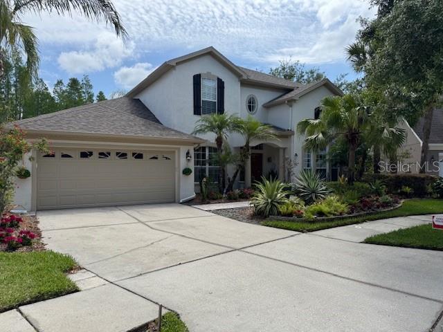 Welcome to this beautiful 4-bedroom, 3.5-bathroom home located in an exclusive gated community, offering a perfect balance of comfort and functionality. Upon entering, you will find a home office to the right, complete with a custom oak bookshelf, ideal for work or study. The main level features a spacious master suite with a walk-in closet and a private master bath. A formal dining room, a cozy living room, and a kitchen with a breakfast room create a warm and inviting atmosphere for everyday living. Upstairs, there are two bedrooms connected by a Jack-and-Jill bathroom, plus an additional bedroom with a separate bathroom, providing ample space for family or guests. a bonus room offers flexibility for a playroom, media room, or extra living space. The backyard is designed for relaxation and entertainment. take a dip in the sparkling pool with a jacuzzi, then unwind under the cabana, which features a fully equipped outdoor kitchen perfect for cooking and dining al fresco. A separate outdoor bar offers additional space for hosting and entertaining. the spacious patio provides room for yoga, lounging, or outdoor dining. Additional features include a 2-car garage and ample storage. Don't miss this opportunity to own a well-designed home in a sought-after gated neighborhood. Schedule your private tour today!