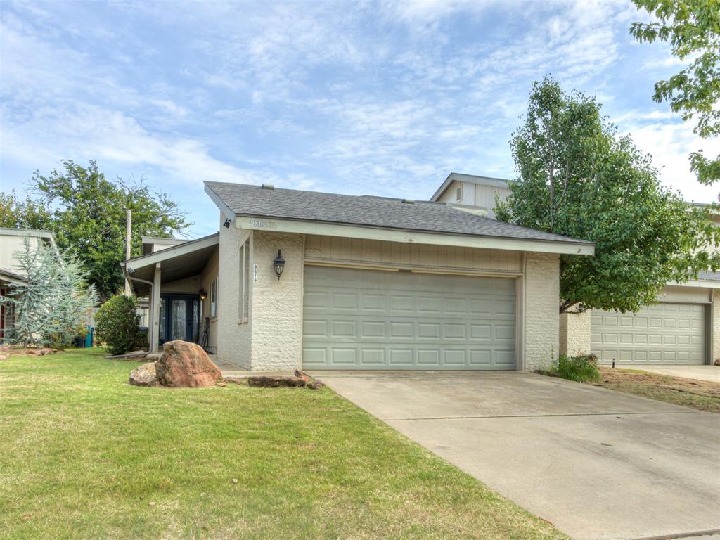 Enjoy life in Hefner Village, a great community with two pools, tennis courts, a clubhouse, and plenty of walking space. You’ll love the easy access to shopping, restaurants, and Lake Hefner just down the road. Step inside through the covered front porch — a great spot to relax or welcome friends. The updated kitchen features an island with a breakfast bar, tons of cabinet and counter space, and room for a full-size dining table by the window. The living room has a high, beamed ceiling,  a bricked fireplace, and a ceiling fan, giving it a comfortable, open feel. The primary bedroom includes built-in shelving, a wood-paneled vaulted ceiling, and two closets — one being a walk-in. You’ll also find a dedicated office or study, plus an enclosed flex space (formerly an atrium) with a brick floor — perfect for pets, hobbies, or a game room setup. This home delivers the space, comfort, and features that make staying in feel like a getaway — all in one of northwest OKC’s most convenient locations.