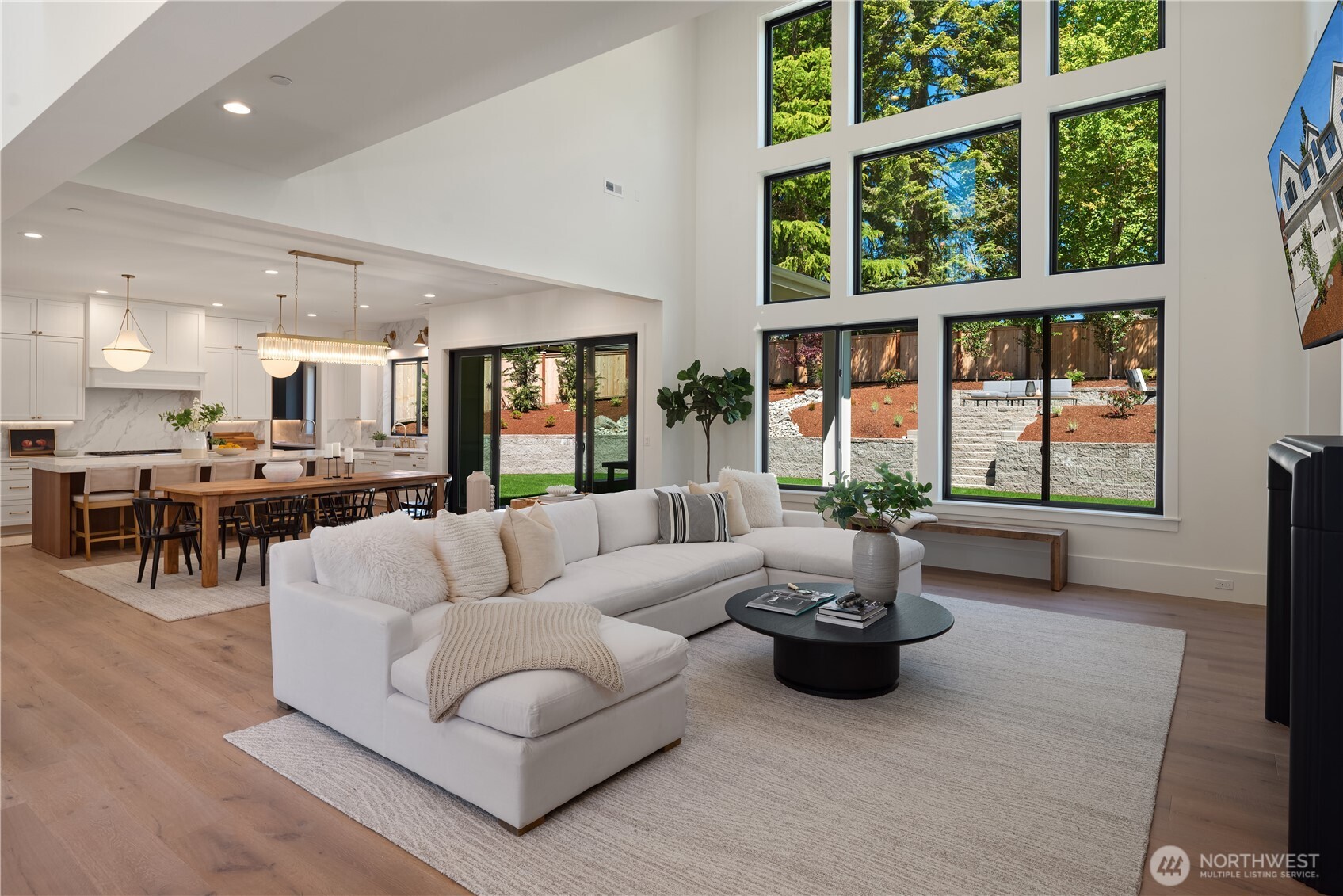 Plush sectional in great room