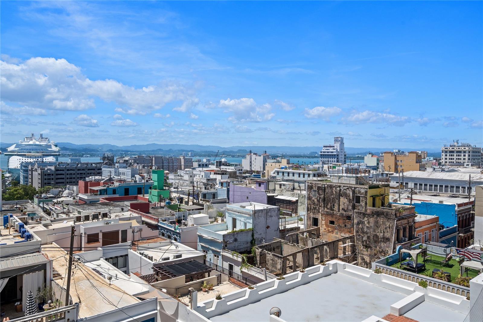 This exclusive penthouse is located in the heart of Old San Juan at Condominio Del Sol, 404 Sol Street. It features 2 bedrooms and 1 bathroom within 566 square feet of historic charm and character. Old San Juan is the oldest urban center in Puerto Rico and is a UNESCO World Heritage site, famous for its blue cobblestone streets and centuries-old fortifications that have stood the test of time. This rare unit 404 offers breathtaking views of the Atlantic Ocean and the historic San Cristóbal Fort, capturing the unique energy of the walled city. Combining colonial architecture with an unbeatable location, this property represents an exceptional opportunity for those seeking a refined investment in one of the Caribbean’s most iconic markets. Its position on one of the most desired streets ensures authenticity and high demand, providing a lifestyle where history and coastal beauty meet. CRIM: $411.13 annually HOA: $80.00 monthly.