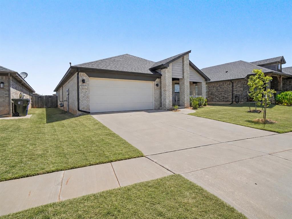 Lowest Price Per Square Foot Among Active Listings in Greenleaf Trails! Don't miss this exceptional opportunity to own a beautifully maintained BETTER THAN NEW 2007 SQ FT 3-bedroom, 2-bath home with a dedicated office AND an additional flex space in the highly desirable Greenleaf Trails community. Offering outstanding value, this home combines thoughtful upgrades, functional living space, and an unbeatable location.The open-concept floor plan features a spacious kitchen with a large center island, abundant cabinetry, generous counter space, and seamless flow into the living and dining areas—perfect for entertaining or everyday living.Additional highlights include a large WALK IN tornado shelter in the garage, a WHOLE HOME water softener, and a water purification system for added comfort and peace of mind.Greenleaf Trails offers an incredible lifestyle with neighborhood parks, playgrounds, sports fields, scenic ponds, a splash pad, and direct access to one mile of the 13-mile Legacy Trail for walking, running, and biking. Conveniently located with easy access to I-35, the University of Oklahoma, and Tinker Air Force Base.A rare combination of location, upgrades, and value—this is one you won't want to miss!Buyer and Buyer's Agent to verify all information.