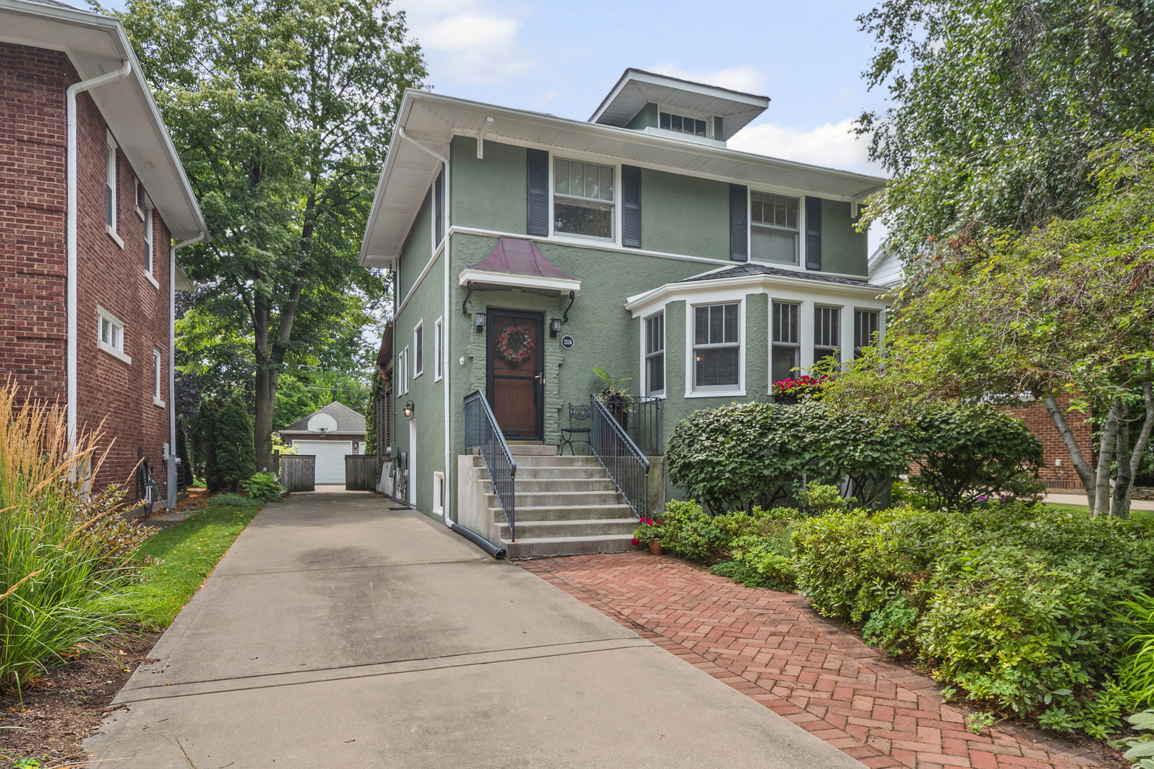 Exceptionally upgraded home with gorgeous private outdoor space. Everything has been done with the highest attention to comfort and convenience all while leaving historic details intact. A sunny, bright entry leads to the living room with lovely fireplace and room for 2 seating areas. A separate formal dining room with built ins is adjacent and leads to the kitchen. There is also a bonus room off the dining room that overlooks the back yard that is currently being used as an office, but is great flex space. The gorgeous, upgraded kitchen overlooks the spectacular, fully fenced back yard with maintenance free ipe wood deck, brick paver patio with a gas built in fire pit and hot tub. The garage is drywalled and insulated and is used as a gym and 3 season play space. Upstairs you will find the primary suite with en suite bath and steam shower. The primary bedroom has built ins, walk in closet and a hidden mini fridge + coffee space to make those mornings easier. Primary suite has separately zoned heating/ cooling with a floor heating system. Hall bath taken to the studs 2021. There are 2 more bedrooms on this level with an added tandem room off the 3rd bedroom- perfect for study, playroom or as added sleeping space. New plumbing and heating/cooling throughout. All windows replaced with top of the line Marvin windows. The basement is finished and has additional flex space for an office and tv area. Rosalie Street is a one block street with a terrific block party held annually since the 1960s. It is a fun community with neighborhood get togethers and kids running free between the houses. Feel like playing a round of golf? Canal Shores is at the end of the block! Leahy Park is a 2 block walk with tennis courts, children's playground and sledding hill. A++ location with the Metra a 4 block walk and 3 blocks to the Purple Line express. Close to Northwestern University and Evanston Hospital. Central St shops and restaurants are around the corner. Bike to Lighthouse Beach and downtown Evanston with its farmer's market and movie theater. This is a truly exceptional opportunity to live on one of Evanston's best blocks!