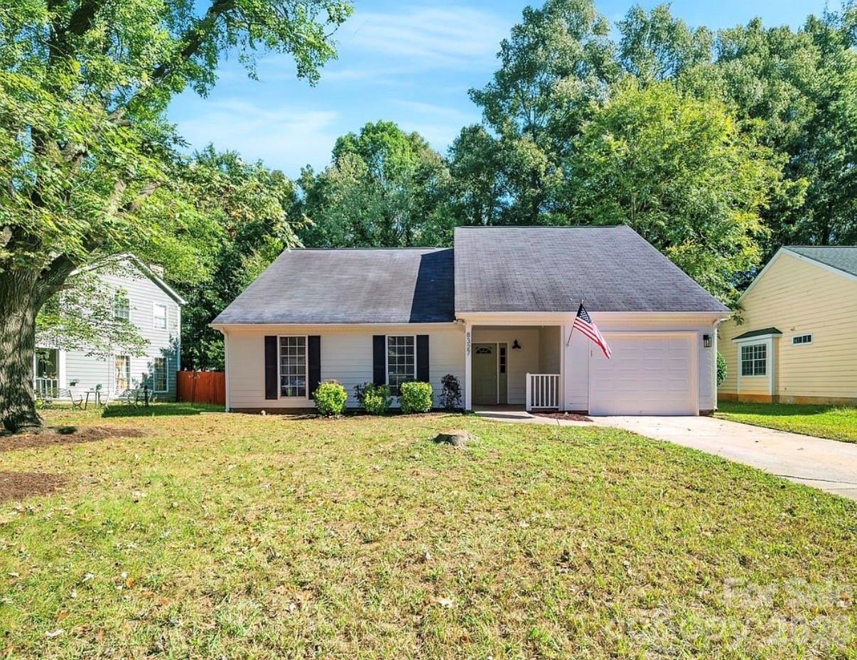 Beautiful single family home on a large lot. Huge amount of natural light with high cathedral ceilings. Tranquil wooded surroundings, in popular Morris Farms neighborhood, close to Mint Hill and only 15-20 minutes from uptown Charlotte. Complete renovation, ready for the new owner add their own touches.- New kitchen cabinets (2025)- New kitchen appliances (2025)- New flooring (2025)- HVAC unit replaced (2023)- Water heater replaced (2022)- Cathedral ceilings and tall windows- Freshly painted interior and exterior- Attached garage with work bench- Wood burning fireplace- Private fenced yardDecor and furnishings and virtually staged. Kitchen appliances convey.