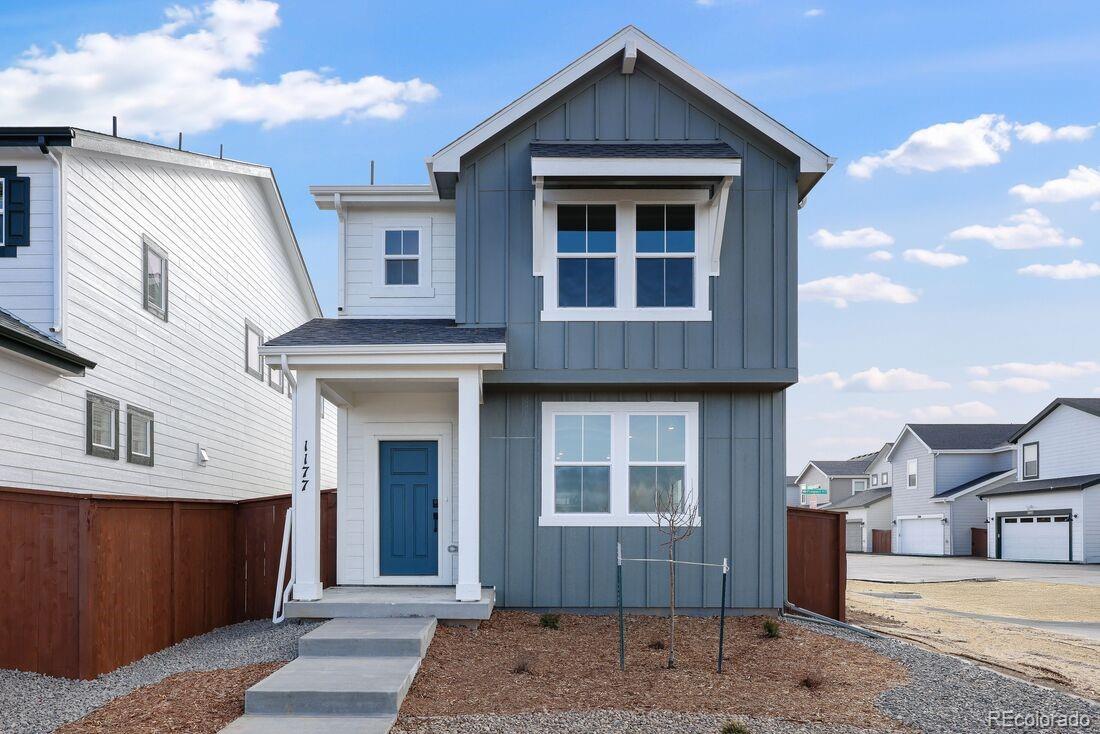 What's Special: Corner Lot | Mountain View | Model Plan | Large Kitchen Island | Greenbelt Lot.New Construction - Ready Now! Built by America's Most Trusted Homebuilder. Welcome to the Aurora at 1177 Prospect Aly in Farmlore. This fan-favorite floorplan features an open-concept kitchen, dining, and gathering space with a large island and cozy patio for easy indoor-outdoor living. Upstairs, the private primary suite is joined by three bedrooms with spacious closets, a second full bath with a water closet, and convenient laundry. The layout is ideal for families or guests who need room to spread out. Located in Farmlore, a vibrant Brighton community with parks, trails, and a future rec center in a restored farmhouse, this home blends suburban charm with everyday convenience. Enjoy walkable streets, access to Prairie Lakes and Barr Lake State Park, and top-rated schools in the Brighton 27J District. Additional highlights include: patio, additional sink at secondary bath, private yard on an end lot. MLS#8925015
