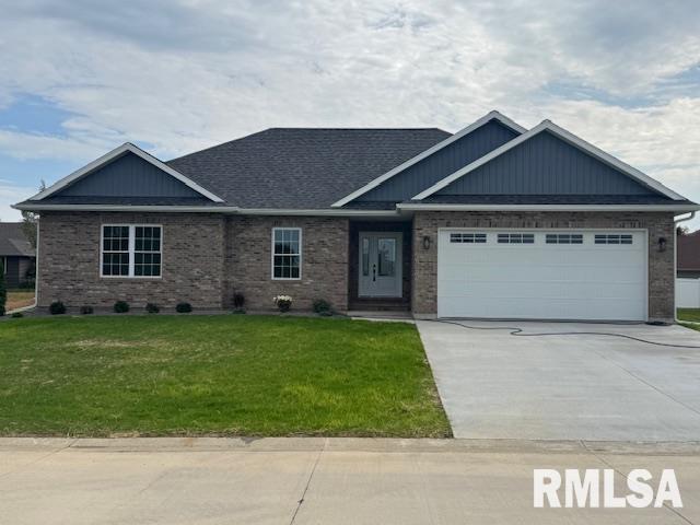 Here is your chance to move into a beautiful new home with many extra items not necessarily found in many new homes.  First floor has 9 foot ceilings and a cathedral ceiling in the great room.  There is a full basement with 9 Foot ceilings also and an ingress window.  Rough in for full bath in the basement. Really nice Kitchen with solid surface counters and full appliances. There is also a large walk  in pantry for additional storage.  This would be an easy home to finish the basement. Good sized two car garage that   has finished walls and ceiling. This is a McFarland built home which indicates very good construction.