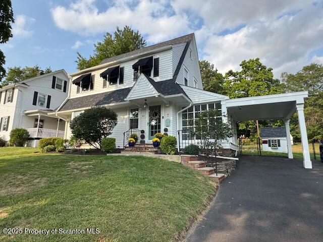 Timeless Clarks Summit Beauty on a double Borough .46 acre lot will not disappoint!  Old World charm with all the modern amenities.   Ideal location close to town and all Clarks Summit has to offer and that Welcome Home feeling the moment you step inside.  Bright Living room that features a gas fireplace and French Doors to a sun room, bright dining room that flows into a remodeled kitchen with custom cabinets and a wooden shiplap ceiling.  Updates include a newer roof, 4 new windows, custom ordered storm doors and 3 freshly painted bedrooms.   The rear of the property is fantastic. The back yard is partially fenced for pets and kids--through the rear fence is a professionally landscaped area, 10x12 raised deck surrounded by a natural stone retaining wall.  Two storage sheds as well.  There is a recently installed 35x58 driveway that can accommodate 8 vehicles and also could be a great basketball court.  .To top it all off, there is a massive blueberry bush outside the front door that yields hundreds of sweet blueberries in June and JulyAGENTS:  ALL OFFERS, HIGHEST AND BEST, DUE BY WEDNESDAY, SEPTEMBER 17th at NOON