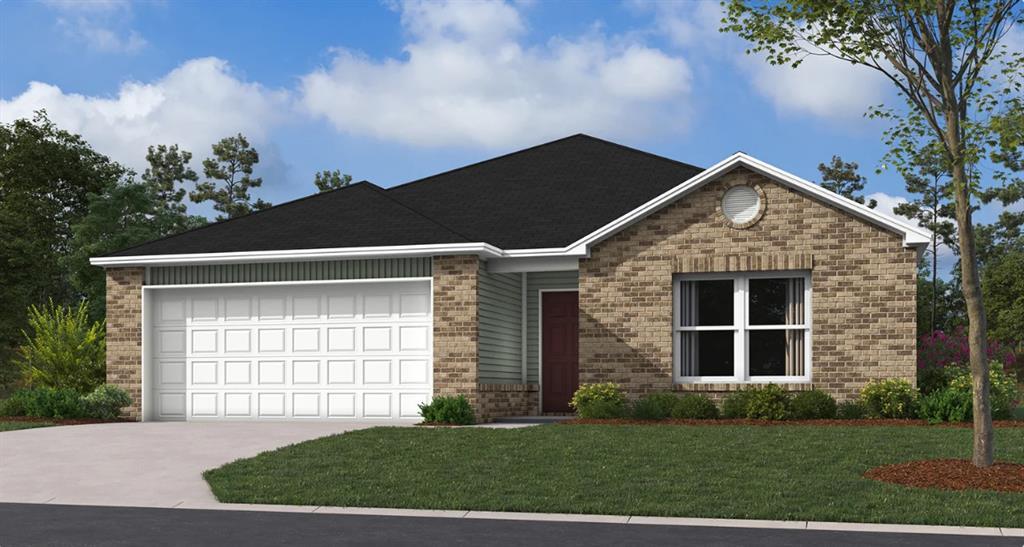 The FOSTER floor plan is a single-story home that blends style with functionality. Two secondary bedrooms share a bathroom in the hall at the front of the home, while the owner’s suite is tucked into the back corner with a private bathroom. Down the hall is the free-flowing main living area, which includes a kitchen with a center island, a welcoming family room and a dining room with a covered rear patio. A convenient two-car garage completes the home. Prices, dimensions and features may vary and are subject to change. Photos are for illustrative purposes only. Everything's Included: Washer/Dryer, Refrigerator, Garage Door Opener; Closing Cost assistance available. Home is currently under construction with anticipated completion in October.