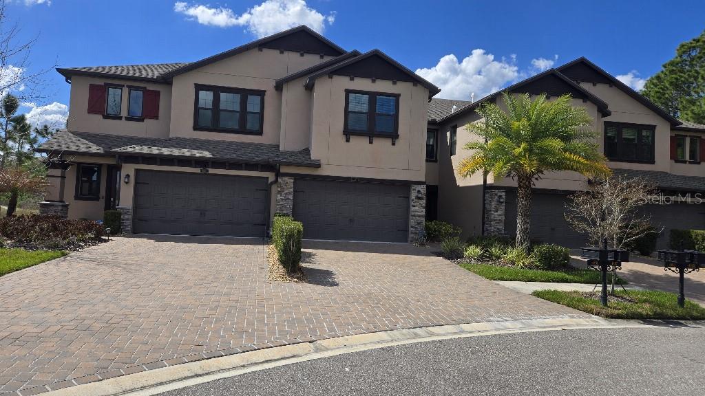 2020 Built Immaculate 3 bedroom 2.5 bath with loft Cul-de-Sac Lake View townhome in the award winning community of Estancia. House has been lived only for few months the whole time. It is like new. This beautiful home was upgrade with Maple wood stairs, Top end Laminate flooring, brick walls and custom Kitchen Center Island with Quartz counter top, GAS Stove, Tank Less Water Heater (Barely used). Owner spent $18000 in upgrades. This property is in the heart of Wesley Chapel, top rated schools, shopping, minutes to I75, Tampa premium outlets and more! a pristine conservation lot with quartz counter tops throughout, natural gas Stoves, community, walk-in closets, 2 car garage with plenty of off street parking. Sit and relax on your private screened in lanai and enjoy the calming views of Canal and sounds of nature. The Estancia community has an award winning clubhouse featuring an amazing pool with slide, state of the art gym, tennis and basketball courts, dog parks, beautiful walking trails and more! Schedule your private showing today!