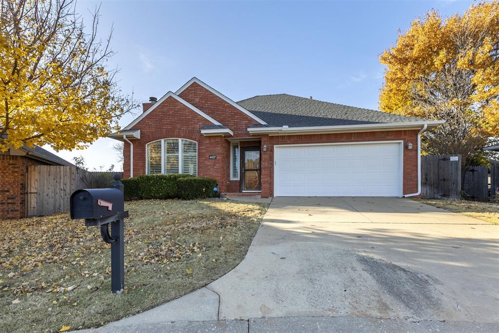 LAKE HEFNER AREA--BLUFF CREEK PARK & WALKING TRAILS JUST AROUND THE CORNER--BEAUTIFUL, RELAXING BACKYARD HAS LARGE BRICK PATIO & EXTENSIVE LANDSCAPING--STORM SHELTER--PLANTATION SHUTTERS--GREAT PRIMARY/MASTER SUITE   Hey, take a look at me!   Nestled at the quiet end of a cul-se-sac and near recreation that will keep you young.   My owner spent over $60,000 in a major backyard makeover.  It includes a large, reclaimed brick patio that's surrounded by decorative concrete walls & a multitude of trees & shrubs.   He even engineering backyard drainage to carry the water away from the property.    He kept his car in the garage and used the NICE storage building for lawn implements, hoses & gardening tools.  Stormy days were never a concern with the underground storm shelter, located in the backyard.    Inside, he enjoyed a really nice primary suite and bath, featuring a beautifully tiled shower, whirlpool tub & a larger-than-you'd expect closet and separate vanity spaces.   The primary suite has cute window seating, too---with direct access to the back patio directly from the primary suite.  You'll love the BEAUTIFUL PLANTATION SHUTTERS, WOOD FLOORING, BUILT-INS and NICE STAINLESS APPLIANCES with the REFRIGERATOR included in the sale.   High ceilings and lots of windows make this home BRIGHT AND CHEERY INSIDE.   Please appreciate all the time, money and effort that my owner spent on making this backyard a place you'll enjoy for years to come!   Virtually staged pictures have been used to show approximate room sizes and give you an idea of how you might arrange furnishings in the home.