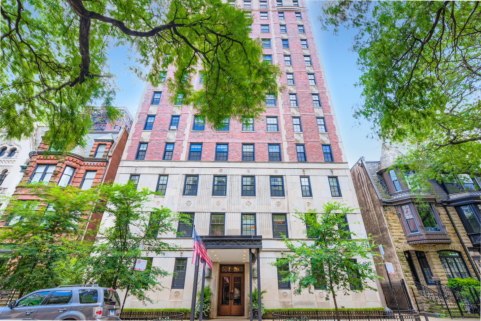 Delightful two-bedroom, two-bathroom condo in this well-maintained McNally Quinn building.  This home showcases the perfect blend of vintage elegance and modern convenience, featuring original moldings, trim, and beautiful parquet floors throughout.  The bathrooms have been updated and the kitchen was completely renovated in 2023.  All new stainless steel appliances and extra deep sink make cooking a pleasure. Natural light floods through updated windows, with front-facing windows replaced in 2022 and all remaining windows updated by previous ownership.  The central air conditioning was replaced in 2022. The building itself reflects pride of ownership, with recently refurbished elevators and many other building upgrades. Beautifully landscaped common rooftop deck with grills and city and lake views.  This residence offers the rare combination of historical character and modern updates, creating a living space that honors the past while embracing contemporary lifestyle needs. This home is ideally located withing walking distance of public transportation, Lake Michigan and plenty of shops and restaurants.