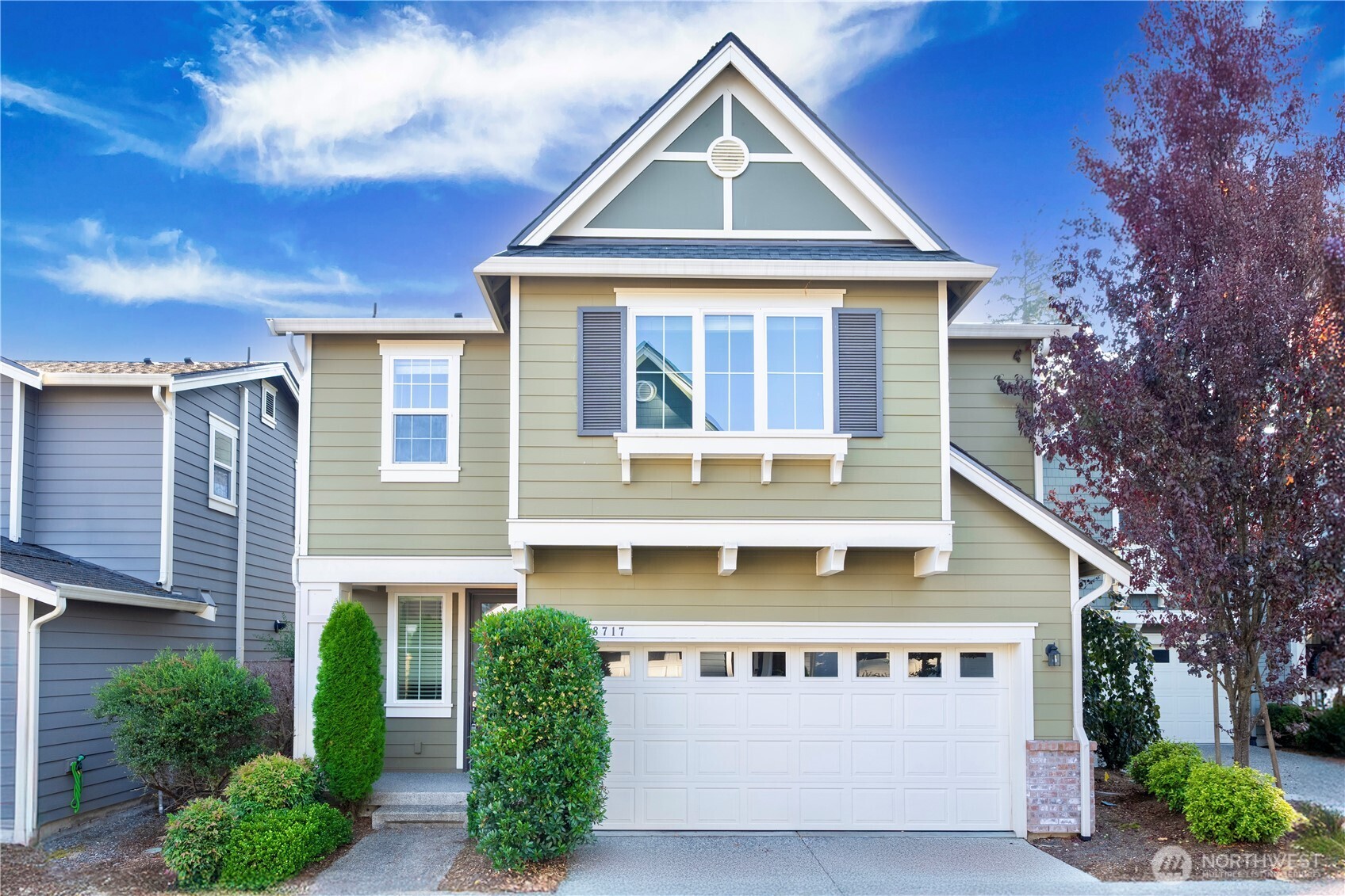 Only true SFH in Timber Creek by Toll Brothers—listed under $1M, well-maintained one-owner home. This 4 bed 2.25 bath, 2018-built house features stunning designer touches throughout & an open layout with a stylish chef's kitchen with a center island w/pantry, breakfast bar, slab granite countertops. Hardwood floor on the main floor. Primary bedroom with a walk-in closet & 5-piece en-suite. Relax in the private, low-maintenance artificial lawn, fully fenced backyard with a large paver patio. Two-car attached garage. Community features Clubhouse & swimming POOL, basketball court, playground, which are close to this house. 50+acres of open space with walking trails & park. Served by award-winning Northshore schools, including North Creek High.