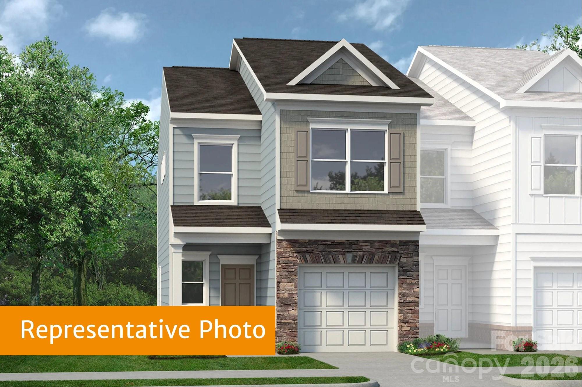 Come tour this beautiful to-be-built home! This two-story townhome features 3 bedrooms, 2.5 bathrooms, a 1-car garage, and a duplex-style design that creates the perfect end-unit feel.This thoughtfully designed open-concept floorplan offers both comfort and functionality. A wide foyer entry welcomes you into the spacious family room, kitchen, and dining area, creating an ideal space for entertaining and everyday living.The kitchen includes a variety of optional upgrades, such as upgraded countertops, additional lighting, a tile backsplash, and enhanced flooring selections. The home comes standard with rich dark 30-inch cabinets, with options available to upgrade the cabinet style, size, and color to match your personal taste.The spacious owner’s suite is privately tucked away and features an owner’s bath with optional upgrades including dual vanities and a large walk-in shower in lieu of the standard tub/shower combination. Upstairs, you’ll also find two additional bedrooms, a full bathroom, and a conveniently located laundry room.Relax on the covered front porch or enjoy the unlimited nearby attractions, shopping, and dining options. We look forward to meeting you soon!Please contact our New Home Specialist for additional information Terrance Walker 704-719-6496 / twalker@smithdouglas.com or Miquel Carter 804-381-1429 mcarter@smithdouglas.com.