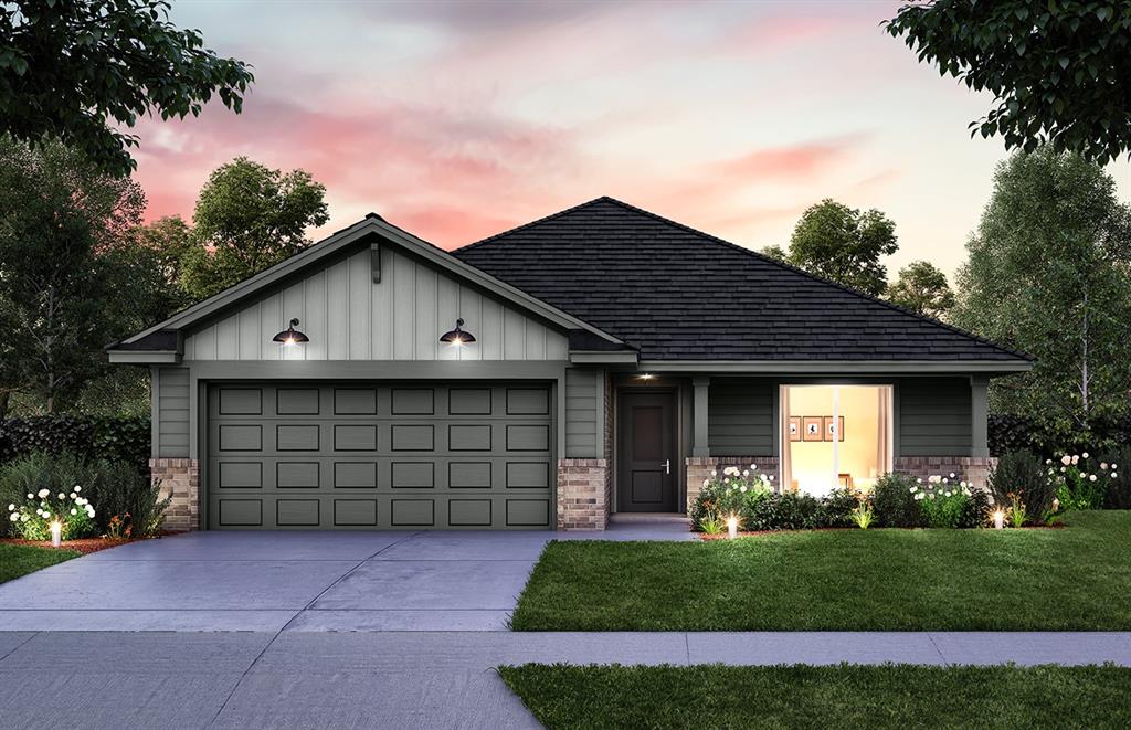 This beautiful home sits on a large corner homesite providing lots of
elbow room! You will love the attention to detail.  Lovely wood tile
floors flow throughout the main areas seamlessly. The living room is very
spacious. The kitchen is loaded with custom cabinets, a large island,
quartz tops, deep sink, stainless steel Samsung appliances and a beautiful
tile backsplash. The primary bedroom is very large giving you options for
furniture placement, and the primary bath comes with a long vanity with
two sinks and a floor to ceiling tiled shower and roomy closet. Nice sized
utility room. Very energy efficient home with quality construction.