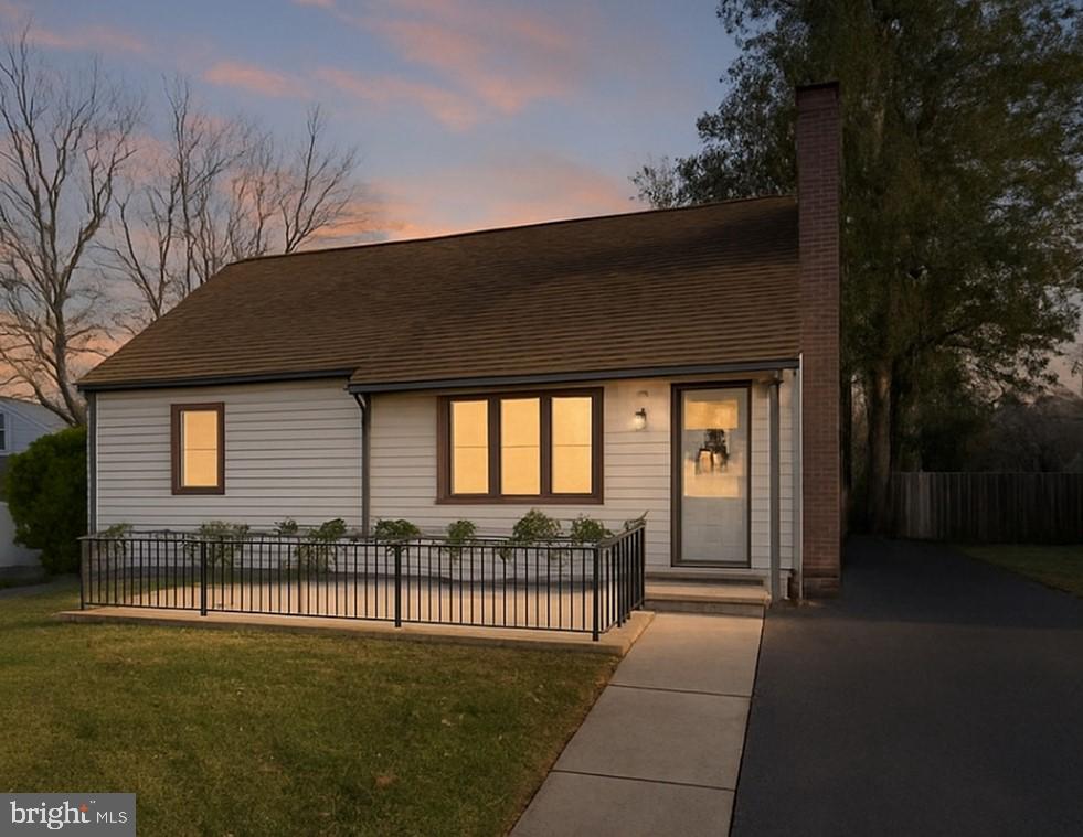 Welcome HQME to this charming, move-in-ready cape cod in a quiet neighborhood with no through traffic.  Boasting 4 bedrooms, 2 full bathrooms, a new kitchen, and a flat open backyard with shed, this home has plenty of room to both entertain and relax.  As you enter the home, you’re welcomed by a stunning wood-burning fireplace and large bay window that create a warm, inviting living room. Original hardwood floors throughout the main level add to the character of this cozy home. Flowing seamlessly from the living area, is an updated kitchen, featuring solid maple cabinets, a generously-sized granite countertop with seating for 3 and plenty of room for a dining table-perfect for gatherings and everyday living.  Down the hall, you’ll find a full bathroom with new vinyl flooring and a walk-in shower. Just beyond are 2 comfortable bedrooms, ideal for family, guests, or a home office.  As you head upstairs and enter the spacious primary, you’ll immediately notice the classic, parquet flooring and dual closets with additional storage behind.  A fourth bedroom with brand, new carpeting and a second full bathroom, complete the upper level. This home has been well cared for and is moving ready for its next owners. Additional highlights include outdoor living spaces in both the front and rear yard, newer windows throughout, a three year old roof and a partially finished wall-up basement with newer laundry facilities, including a brand new utility sink. Conveniently located near to local shops and restaurants, as well as Rt. 476 for easy commuting, come check out this property before it’s gone!