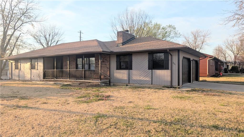 This 3 BR 2 BA home situated on a corner lot in El Dorado Springs is totally remodeled with fresh paint and floorcovering and ready for you to move in! There's a full unfinished basement with plenty of storage as well as a 2 car attached garage. Extra amenities include the brick fireplace that is a highlight of the living room. Call quick so you don't miss this one!