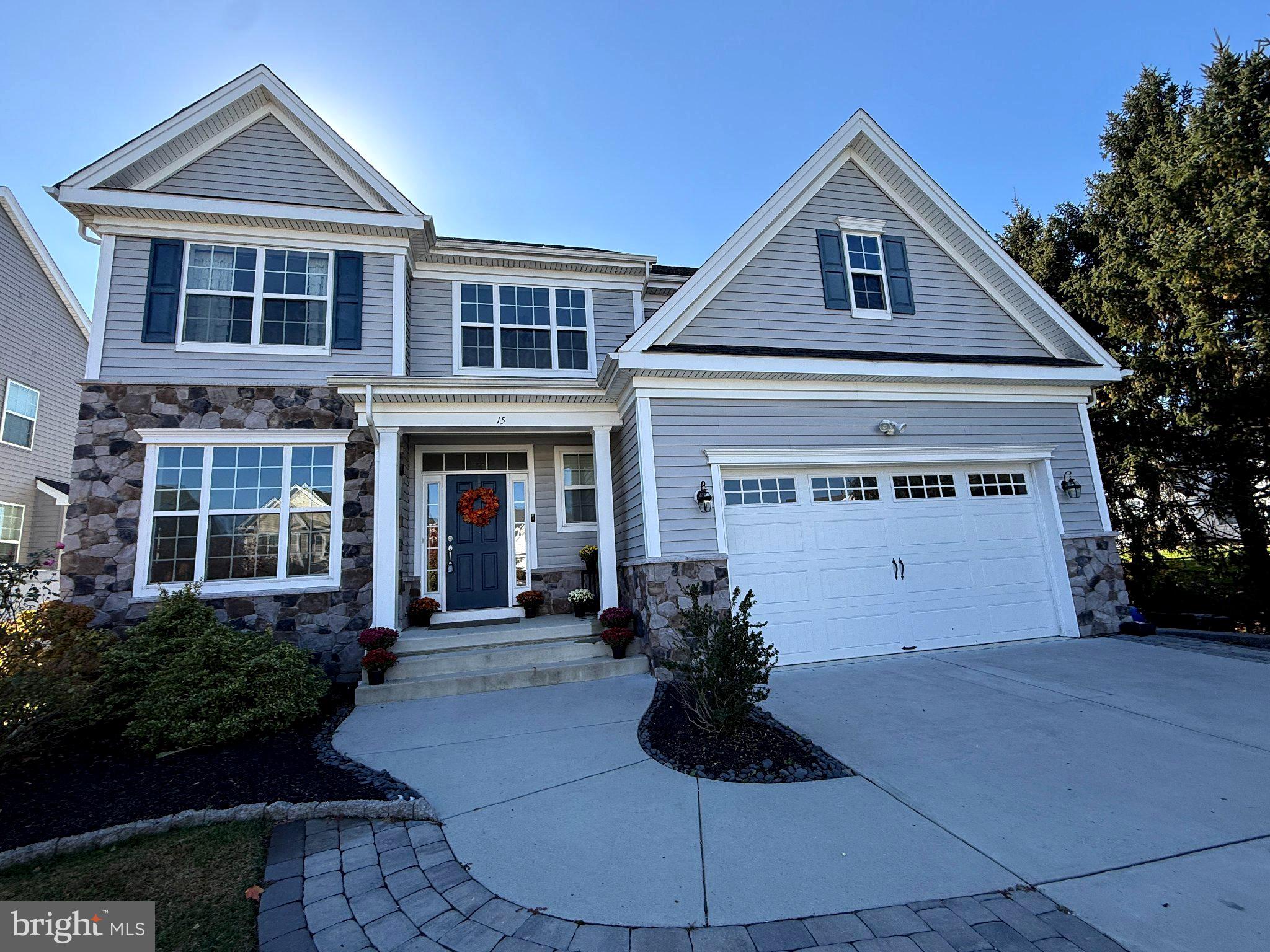Professional Pictures Coming Saturday! SIX YEARS YOUNG! Move right in w/ NEW PAINT & CARPET! Ideally situated on a private cul-de-sac in the desirable Brookside community of Medford, NJ, this beautiful home offers 5 spacious bedrooms, 2.5 bathrooms & over 3,200 square feet of living space! Built just 6 years ago, this home offers the peace of mind of newer construction, w/ all major systems, roof, windows & mechanicals just 6 years old! The desirable open-concept floor plan offers spacious living areas, perfect for everyday living & entertaining! A dedicated first-floor home office provides the ideal space for working remotely, studying or can easily be used as a playroom! A charming nook in the hallway offers the perfect spot for decorative accents, a built-in locker or cubbies for convenient everyday organization! As you enter the main living area, you'll appreciate the incredible versatility of the expansive open floor plan, offering endless possibilities for a family room, sitting area, bar area, dining area or whatever best suits your lifestyle! The well-appointed kitchen features beautiful granite countertops throughout, stainless steel appliances, all included, & an expansive center island w/ additional seating, providing the perfect space for casual dining, meal preparation & gathering w/ family & friends! The second floor features generously sized bedrooms w/ ample closet space, including an impressive main bedroom suite w/ double-door entry, a large walk-in closet & an additional double closet! The spacious main bathroom features dual sinks, a large walk-in shower & a separate private commode room! The well-appointed hall bathroom also features dual sinks, while a convenient hallway linen closet provides additional storage! An upstairs laundry room w/ washer & dryer included adds everyday convenience! You'll appreciate the abundance of storage throughout the home, ensuring plenty of room to keep everything organized! Additional highlights include a tankless hot water heater, a two-car garage w/ automatic garage door opener & a spacious walk-in third-level attic offering incredible storage space or the potential to be converted into additional finished living space! Imagine a playroom, home gym, media room, second office or whatever best suits your lifestyle! Step outside to enjoy the large, fully fenced backyard featuring a patio, perfect for outdoor dining, entertaining & relaxing! Golf enthusiasts will love the dedicated turf golf teeing area, ideal for practicing your swing right at home! With plenty of room for recreation, gatherings & outdoor enjoyment, this backyard is sure to impress! Enjoy the association amenities w/ a walking/jogging path, softball/baseball field, basketball courts, tennis courts/pickle ball courts & tot lot. Close proximity to excellent schools, downtown historic Medford w/ many shops, eateries, breweries, boutique shopping, parks & trails, dog park (Freedom Bark) & festivities (Halloween parade, Dickens Festival, Food Truck Nights & more). Easy commute to major highways - Routes 70, 73, 206, 541, 295, NJTP, as well as Philly Airport, NYC & the Jersey Shore.
