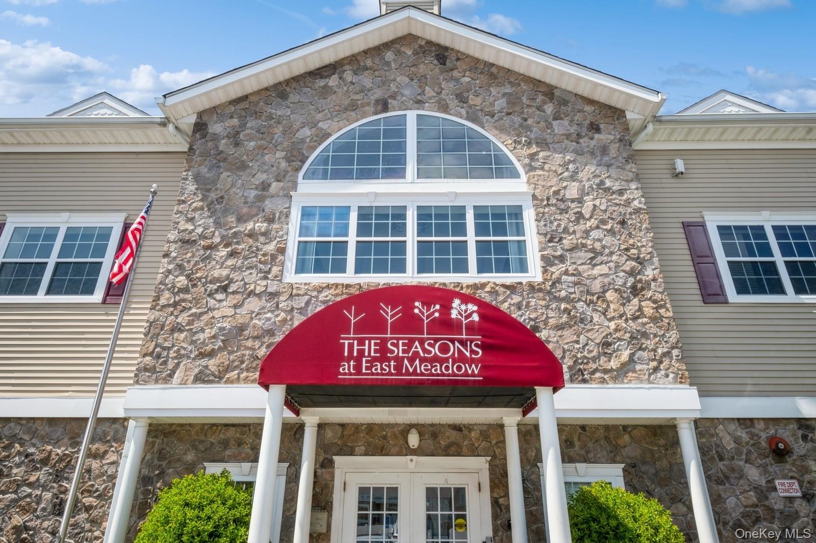 The Season's At East Meadow...a modern 55+ community with great amenities, style and location. The recently renovated Club house includes Indoor/Outdoor heated pools, Full Gym, Cinema & Card Room, to name a few amenities. The Unit features a first floor open concept entertaining/dining/kitchen area, a spacious primary bedroom with en suite, 2nd bedroom has sliders to the patio, full hall bath and laundry.  The lower level has tons of space for any of your needs, additional entertaining, guest area, home office, storage and full bath. Move in ready and ideally located close to Eisenhower Park, major highways, tons of stores and restaurants, easy access to South Shore beaches and the LIRR.  All the elements needed for comfortable everyday living.