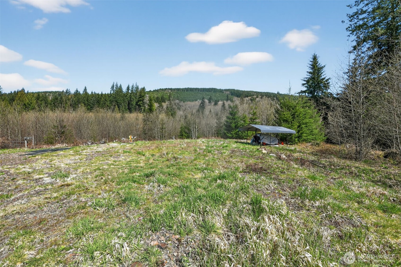 5-acre parcel with 3-bedroom septic and power already solved! Driveway is installed, providing easy access to the property. RV hookups for both electricity and septic, making it ideal for immediate recreational use or while you build. An unfinished 12x16 two-story cabin offers a head start for storage or a basecamp. Property provides a mix of usability and privacy, set on a quiet dead-end road for minimal traffic and a peaceful setting. Conveniently located just minutes from Highway 12, offering straightforward access to I-5 for north or south travel. Outdoor recreation is close at hand, with nearby lakes for fishing, boating, and water sports, and less than an hour to White Pass and Mount Rainier National Park for year-round adventure. A well-positioned property with key utilities in place—ideal for building, recreation, or a weekend getaway.