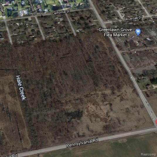Over 40 Acres Hard Corner of Middlebelt and Pennsylvania over 1300 FT of Frontage ,
1 Mile from Eureka Rd. Water & Sewer at Street. Currently Zoned R1A. This Property had Preliminary site plans for 38 of the Acres to be Apartments/Condos Multi Family and 15 Acres of the Corner can be Commercial Including Restaurants and Retail Strip Center.