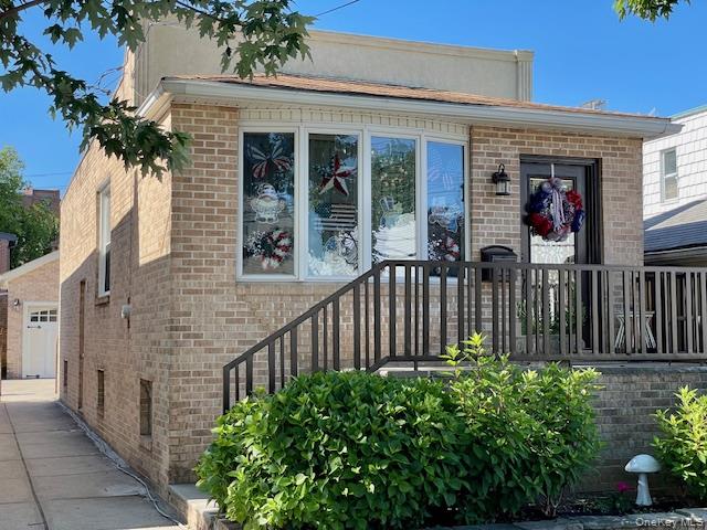 Pride of ownership is evident throughout this very well-maintained detached brick, high ranch,with one-car garage, and lovely private backyard. This warm and inviting home offers amplecloset space and lots of natural sunlight. Currently being used as a large one bedroom that caneasily be converted back to a two-bedroom. Recent upgrades to include kitchen, bathroom andwindows. Close to Juniper Valley Park, schools, and Metropolitan Avenue.Easy access public transportation: Q54 to M subway; Q38 to Queens Center; Q47 80th St.