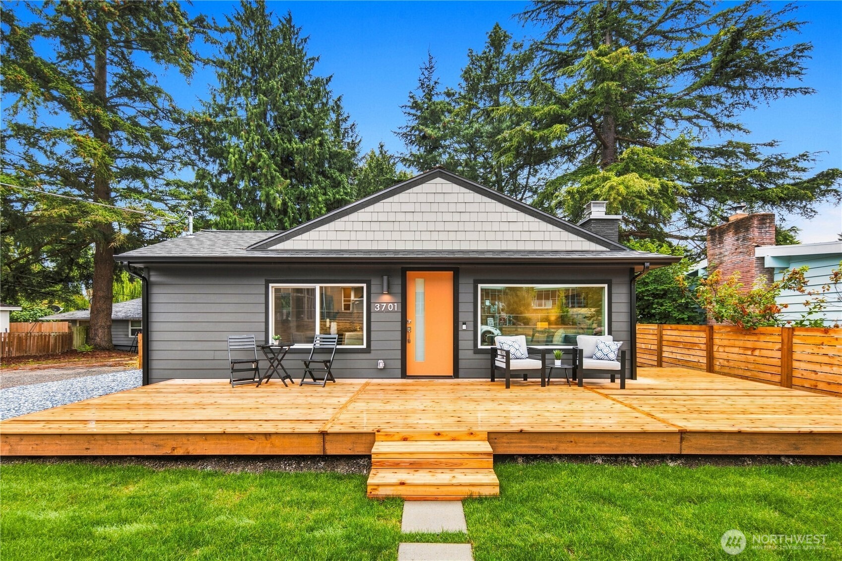 Welcome to this beautifully transformed Arbor Heights home featuring a fully permitted, stud-out remodel that goes far beyond cosmetic updates. This move-in-ready 3-bedroom, 2-bath home has been extensively rebuilt and modernized with updated electrical, plumbing, Energy efficient mini-split heating/cooling, roof, side sewer, insulation, siding, gutters, windows, lighting, flooring, kitchen, and baths.     Step inside to a bright, inviting interior featuring a beautifully redesigned kitchen with brand-new stainless-steel appliances, contemporary cabinetry and finishes, updated baths, new flooring and lighting, and a clean modern design throughout.     Enjoy outdoor living on the expansive front deck, perfect for relaxing or entertaining. The spacious, level lot also features an outdoor fire pit, alley access, and a large 10' x 12' backyard storage shed for tools, bikes, and outdoor gear. Ideally located across from Arbor Heights Elementary and minutes from Westwood Village, parks, shopping, dining, and transit. Extensive permitted improvements, modern finishes, and exceptional outdoor space make this Arbor Heights home truly move-in ready! Room to grow! ** Preliminary ADU plans available, offering potential for additional living space or future development. Buyer to verify all feasibility, permitting, zoning, and requirements with the City.