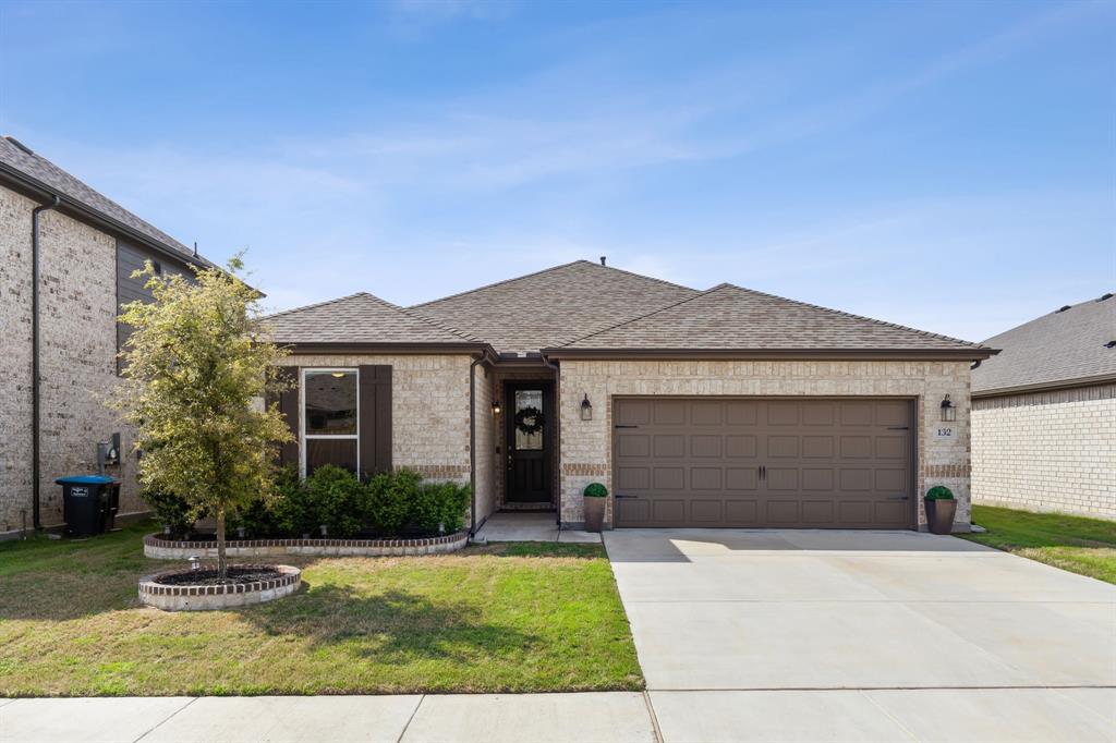 Welcome to your serene oasis nestled along a tranquil greenbelt! Upon entering the home you are greeted with vinyl plank flooring and large hallway that leads to the large open living room. This split bedroom, one story floor plan has 2 bedrooms in the front of the house with a full bathroom. The living room is open to the dining room and kitchen with upgraded pendant lighting and stainless steal appliances. Enjoy cooking with abundant quartz counter top space, walk in pantry, and gas cooktop. The primary suite has beautiful views of nature with an ensuite bathroom with large shower, built in cabinets, and linen closet for plenty of storage. Laundry room is oversized and includes cabinets and granite counter top for a folding area or storage. Home has been upgraded with custom blinds through out the house, upgraded roof shingles, and landscaping. Enjoy being just 10 minutes away from Presidio Towne Crossing with shopping, dining, medical, and more!