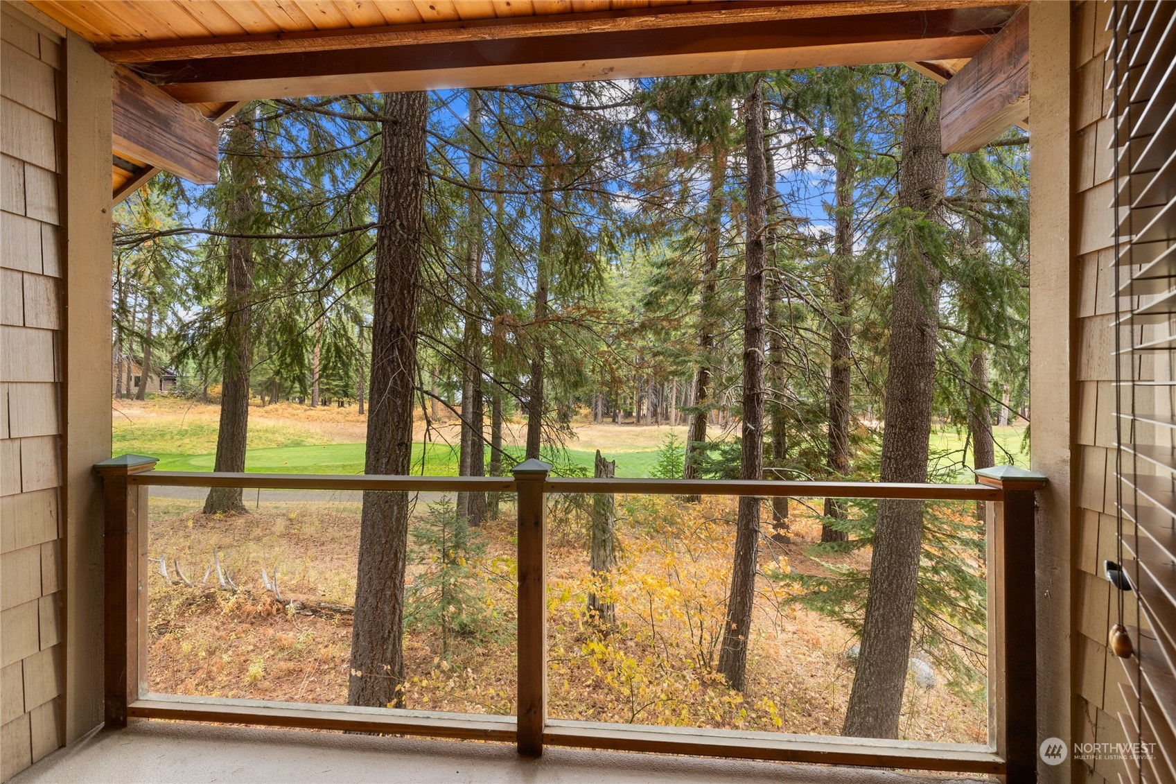 Beautiful private balcony over looking the golf course off of Bedroom 1