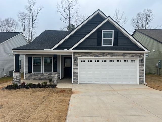 Move In Ready!! The BISHOP plan (Lot 32) has a spacious open living area and study. Granite countertops, crown molding with rope lighting, and many more features included. Master bath upgrade to include double vanity and garden tub in addition to walk-in shower.  12' X 12' Covered patio overlooks the private yard.  30-year architectural shingles, site-built construction, and a 10 year limited warranty are included to give you peace of mind.  Closing cost or upgrades incentives available when working with a preferred lender and attorney!!   *Virtual tour reflects same house plan, not exact house.