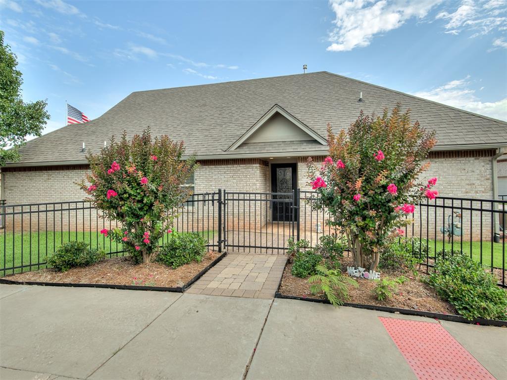 Welcome to easy living in the gated Summit Lake Villas community! This beautifully maintained 2-bedroom, 2-bath patio home offers 1,222 square feet with a desirable split-bedroom floor plan PLUS a dedicated office or study, providing flexible space for working from home or pursuing your favorite hobbies.Thoughtfully updated in Spring 2026, the home features gorgeous new hardwood flooring throughout, fresh interior paint, and professionally refreshed landscaping that enhances its curb appeal. The kitchen is a standout with beautiful granite counters and an abundance of storage space, making it as functional as it is attractive. From the kitchen, you’ll pass through the laundry area (washer and dryer stay) before heading into the 2-car attached garage.In the center of the home, you'll find the living and dining areas, creating a comfortable space for both everyday living and entertaining. Step outside to enjoy the covered patio, perfect for morning coffee, relaxing evenings, or into your fenced yard, to spend time with your pets.Located in the sought-after Summit Lake Villas, this low-maintenance home offers the perfect blend of comfort, style, and convenience, all just minutes from shopping, dining, and everything Norman has to offer.