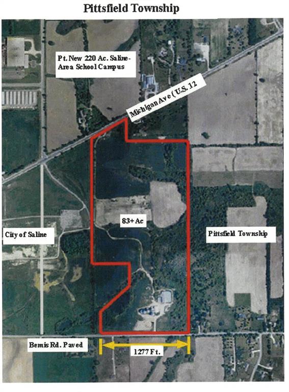 Located next to Saline city limits on all paved roads. Owner is offering approximately 68 agricultural acres for development. Property can be accessed from both Michigan Ave (US 12) and Bemis Rd. Current use is Agricultural.